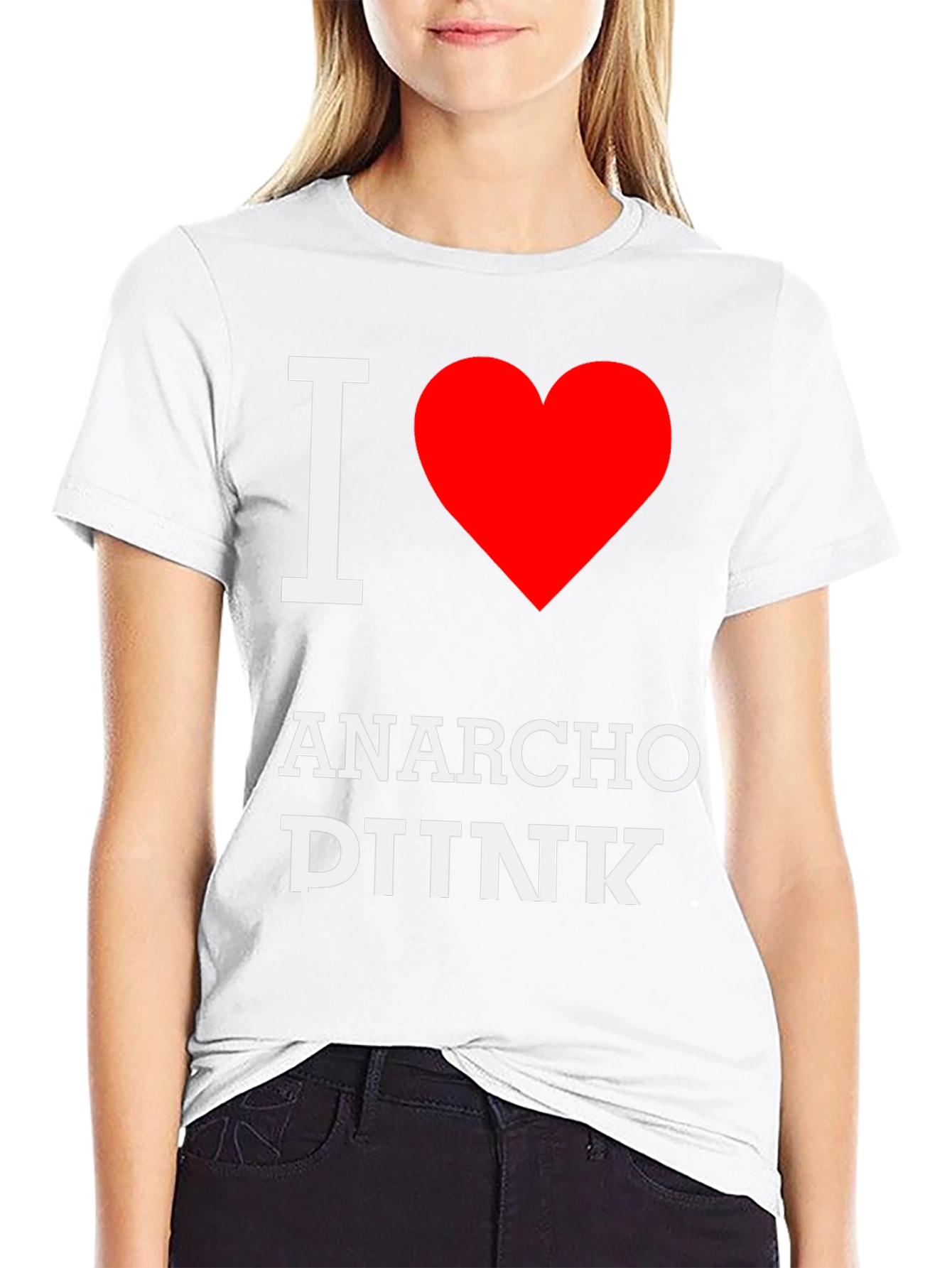 I Heart Anarcho DINK Black Graphic Tee