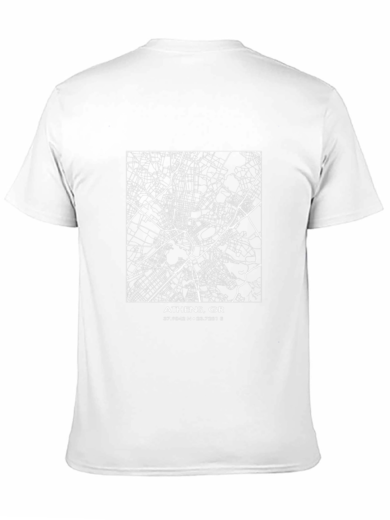 Athens Greece Map T-Shirt - Stylish City Tee