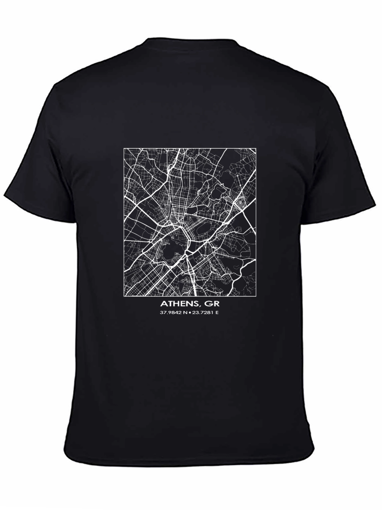 Athens Greece Map T-Shirt - Stylish City Tee