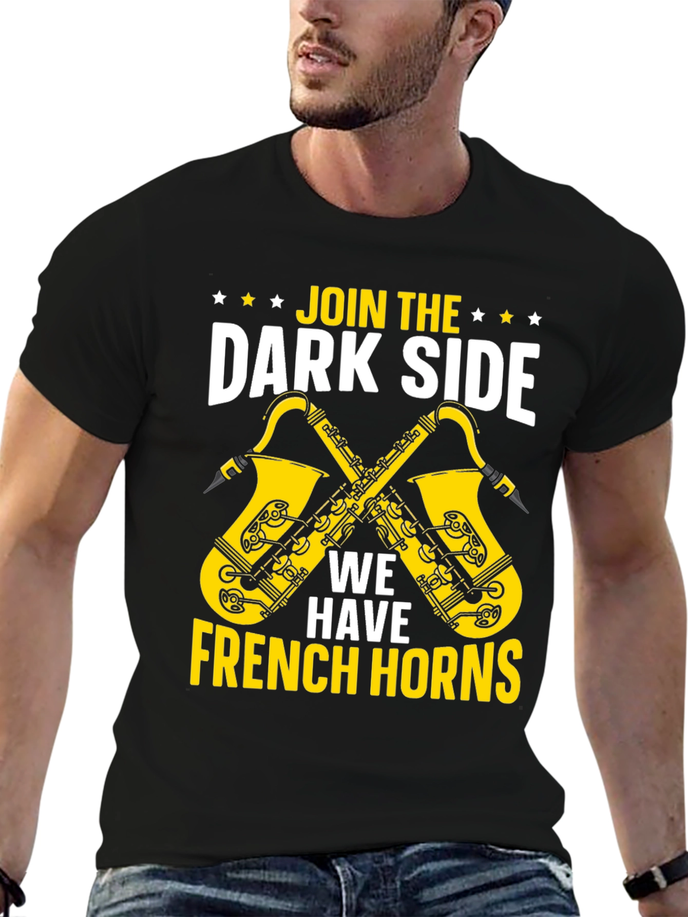 Join The Dark Side French Horns Graphic T-Shirt