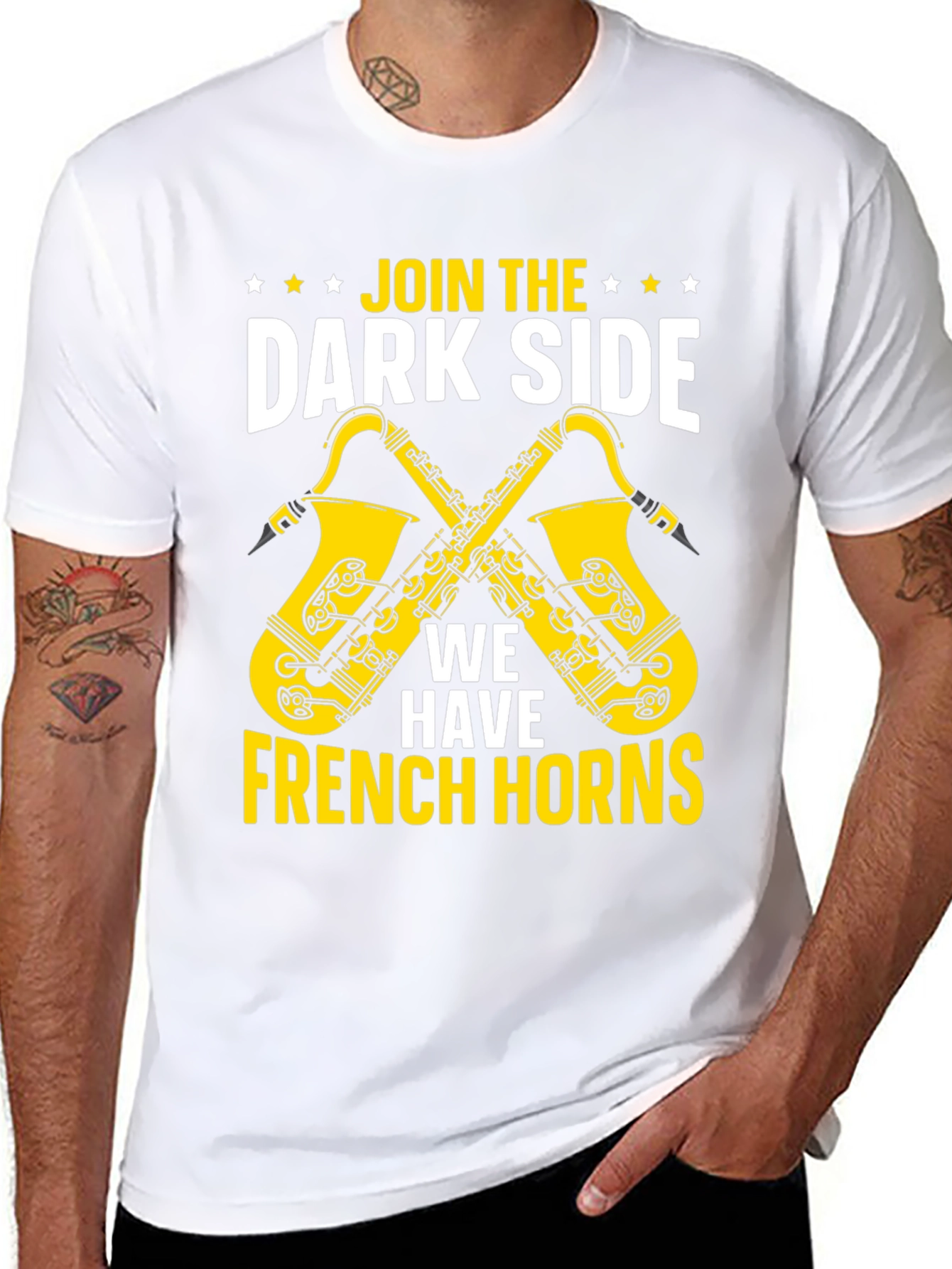 Join The Dark Side French Horns Graphic T-Shirt