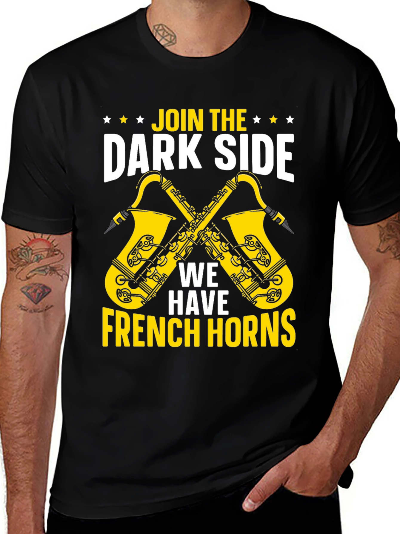 Join The Dark Side French Horns Graphic T-Shirt