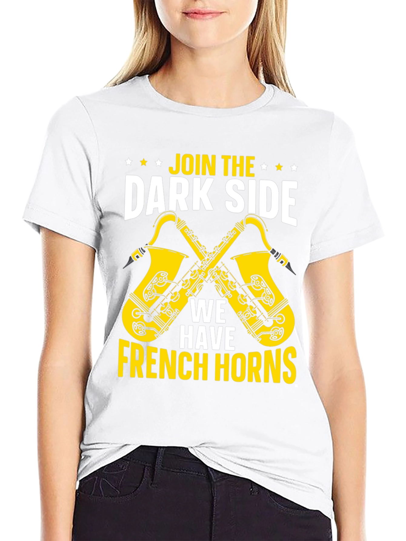 Join The Dark Side French Horns Graphic T-Shirt