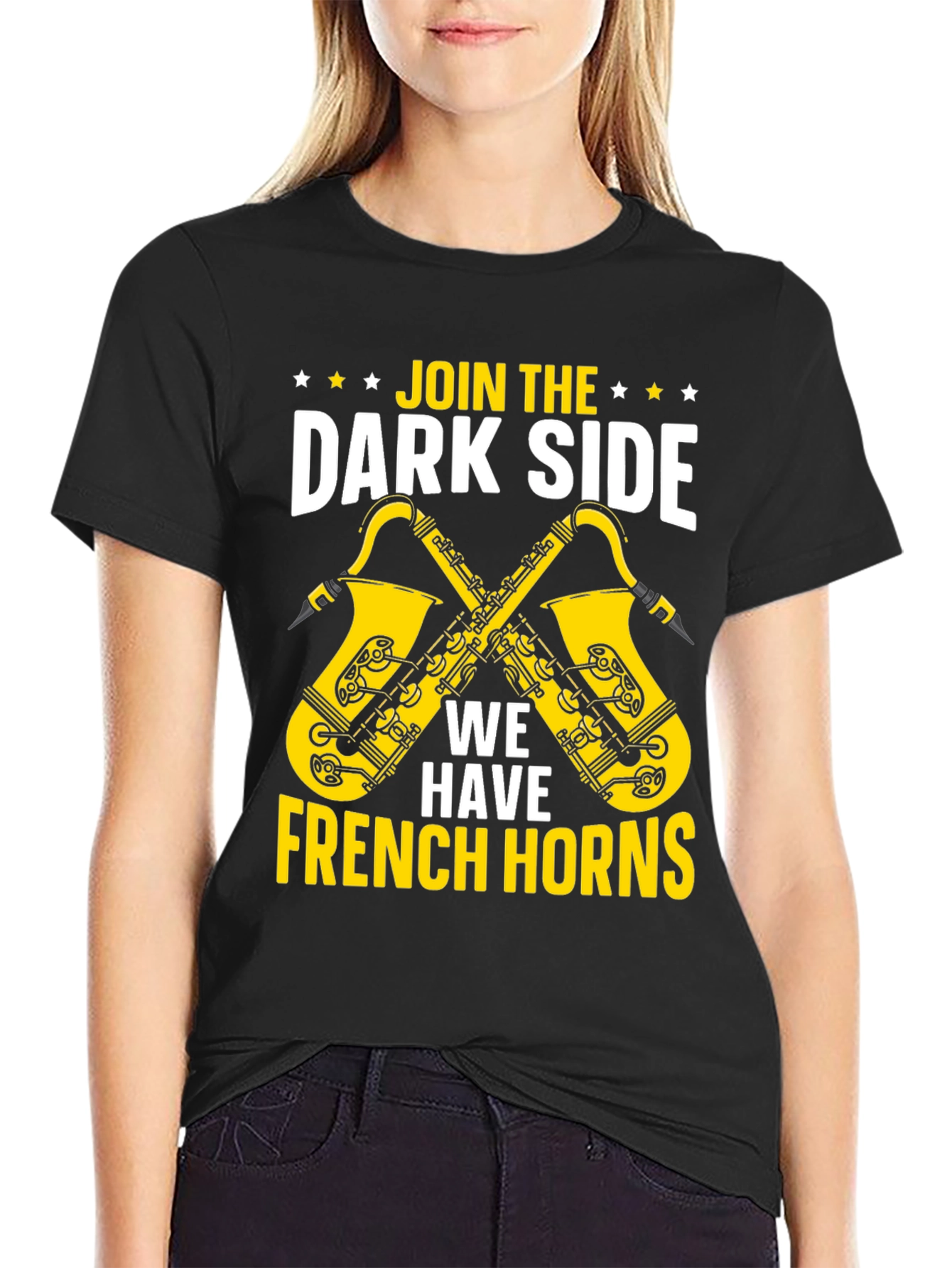 Join The Dark Side French Horns Graphic T-Shirt