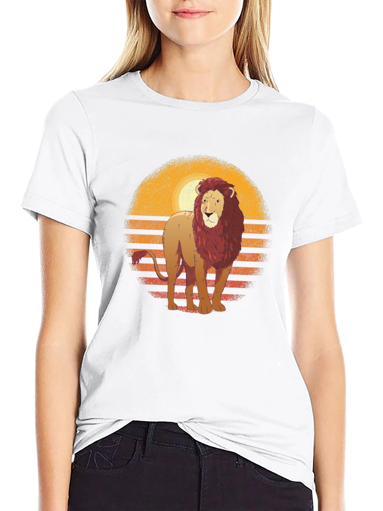 Retro Lion Graphic T-Shirt