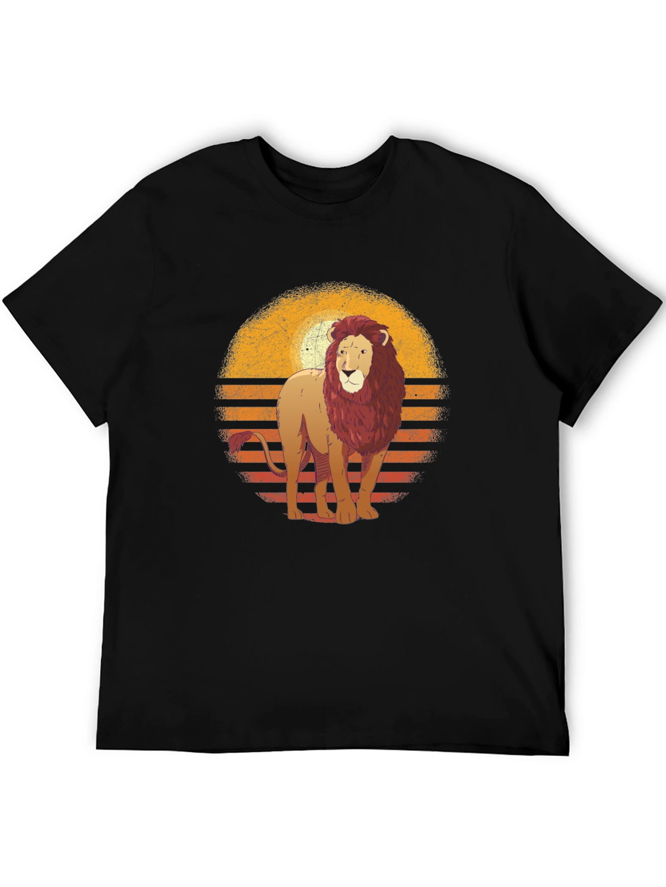 Retro Lion Graphic T-Shirt