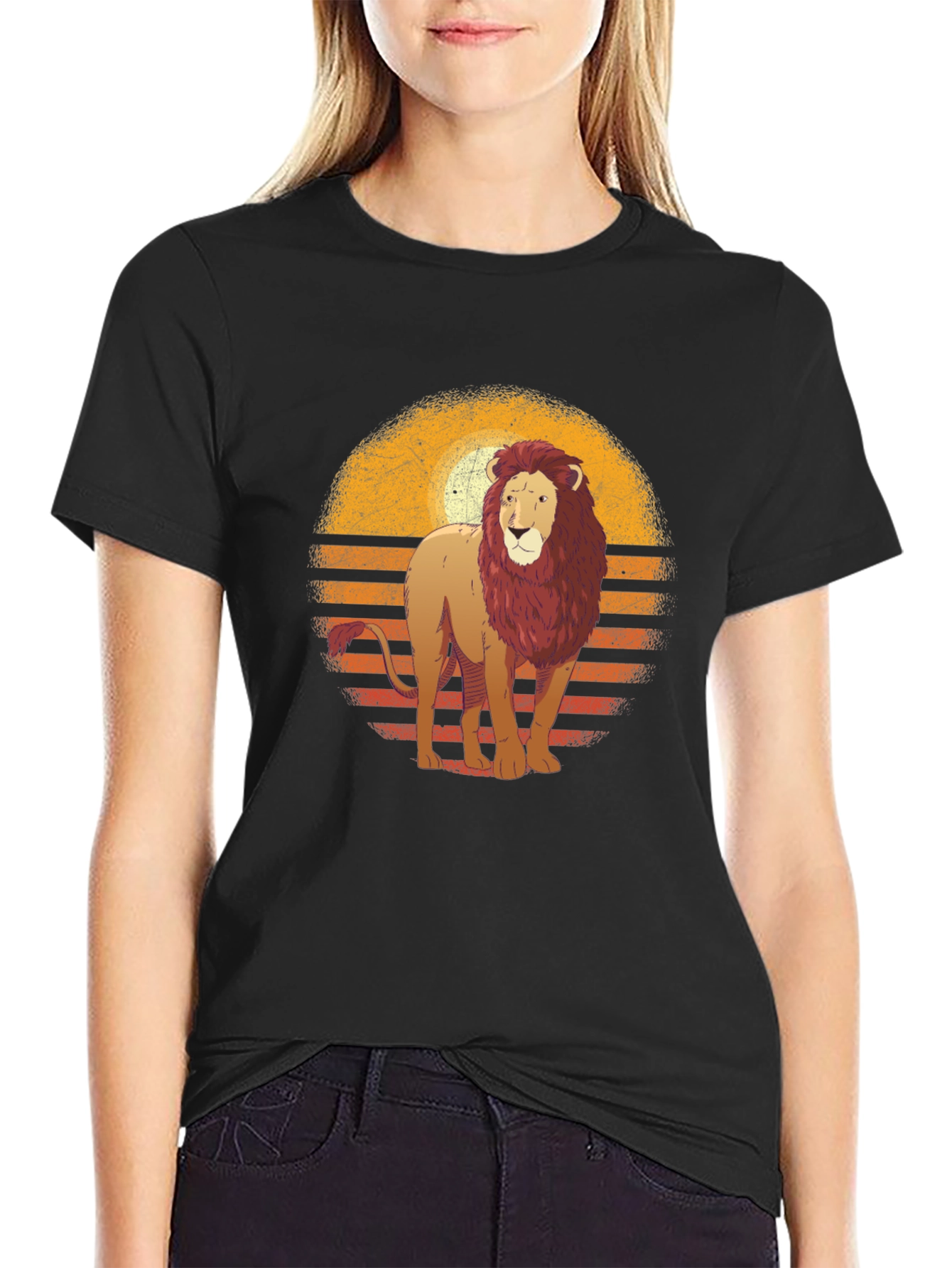 Retro Lion Graphic T-Shirt
