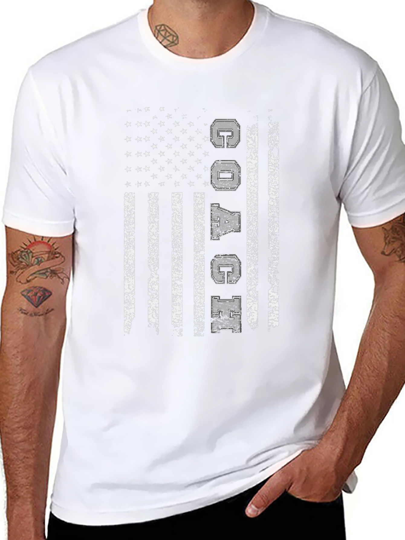 Coach American Flag Graphic T-Shirt