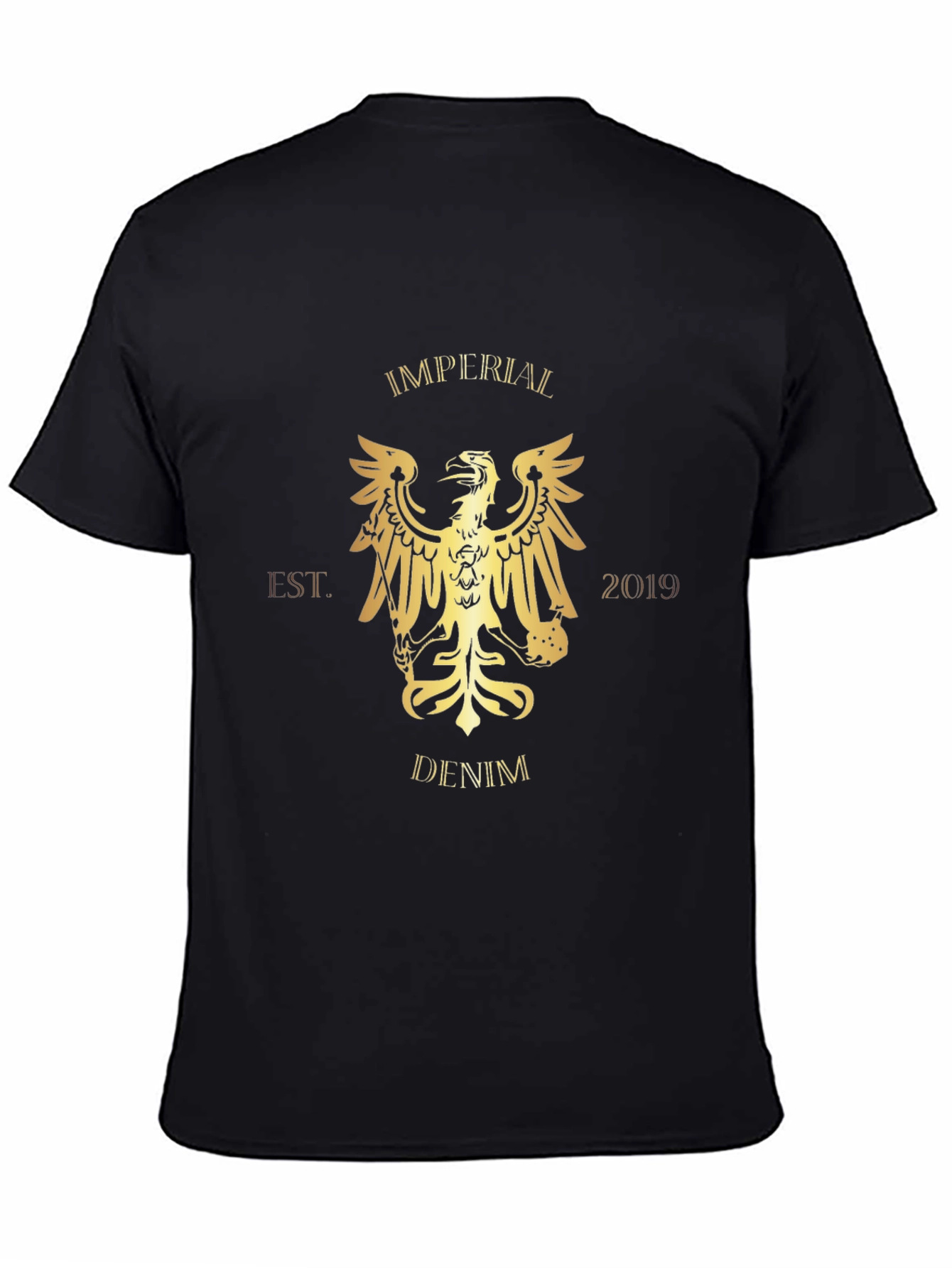Imperial Denim T-Shirt - Graphic Print Black Tee