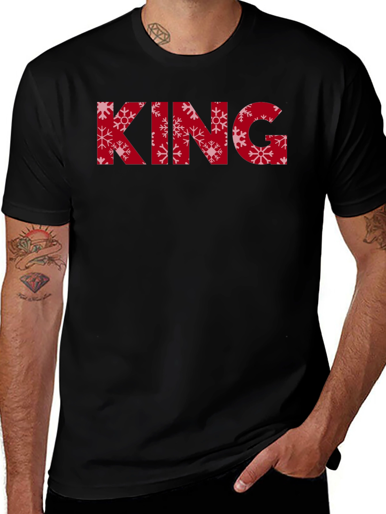 Snowflake King Black Tee