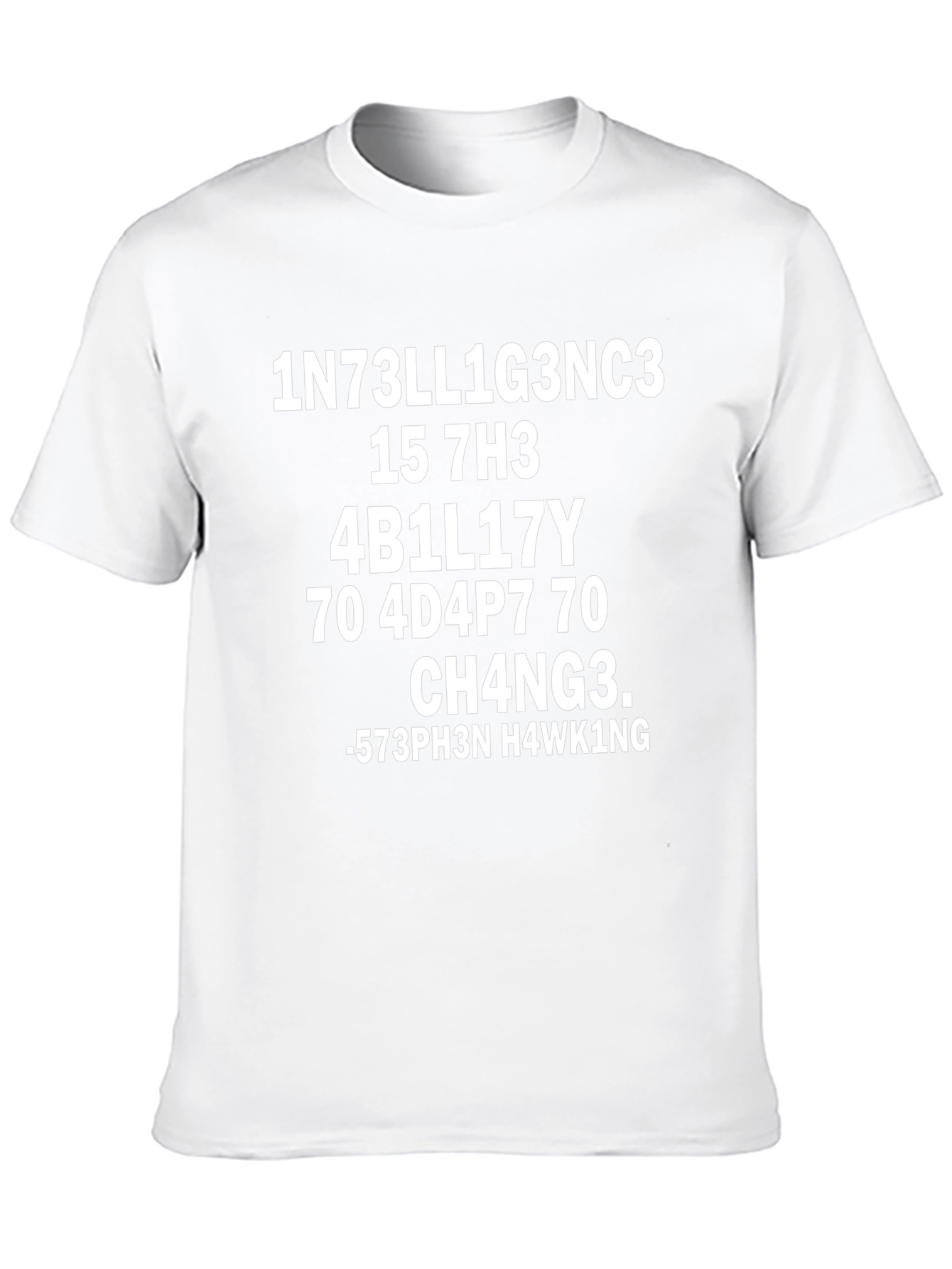 Intelligence Stephen Hawking Code Black T-Shirt