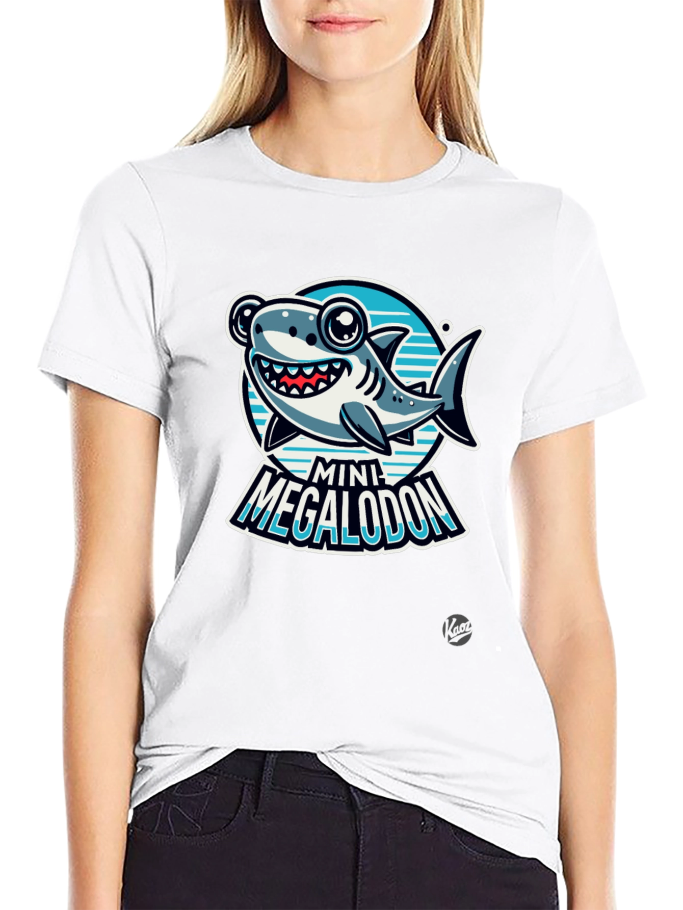 Mini Megalodon Graphic Black T-Shirt