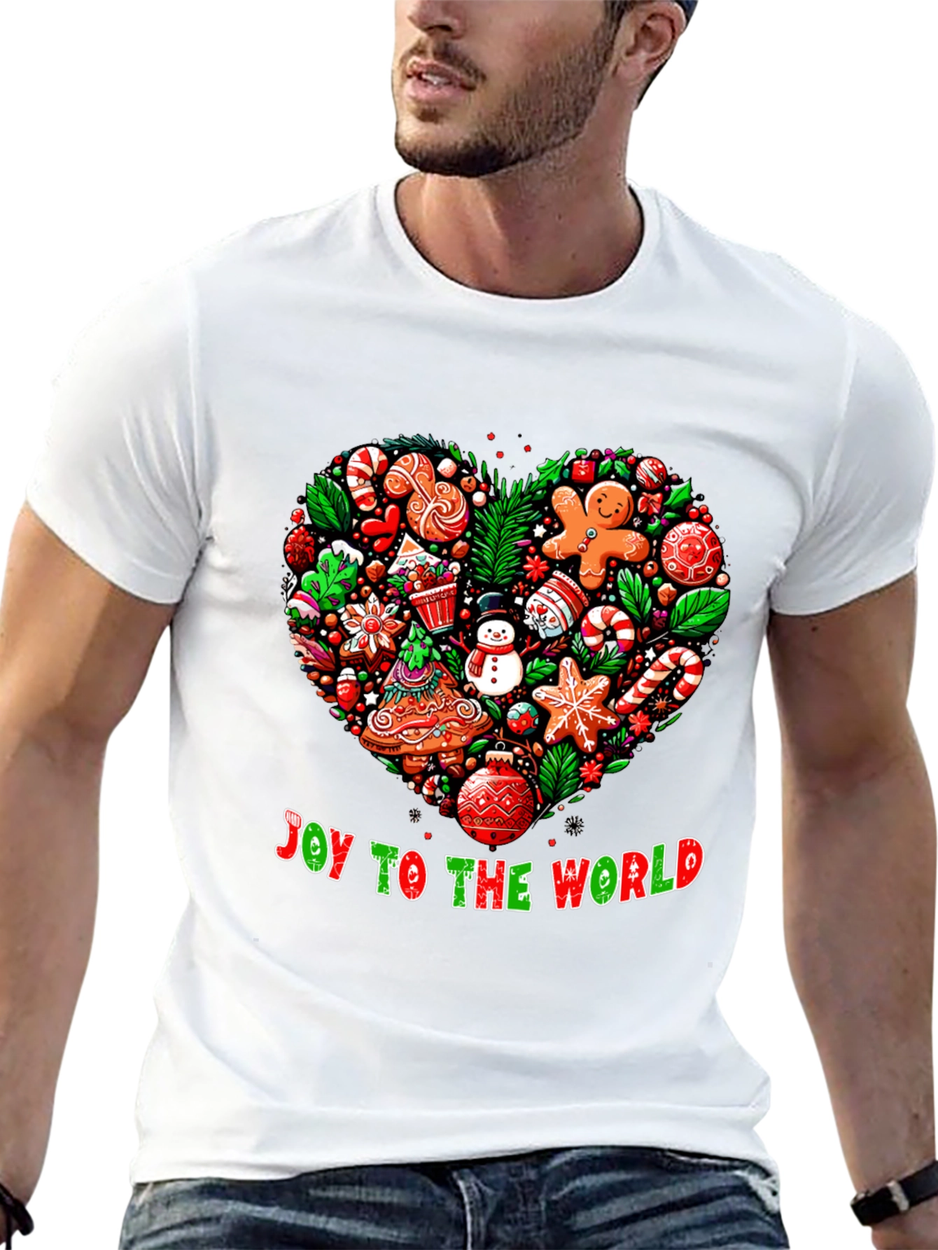 Festive Joy to the World Christmas T-Shirt