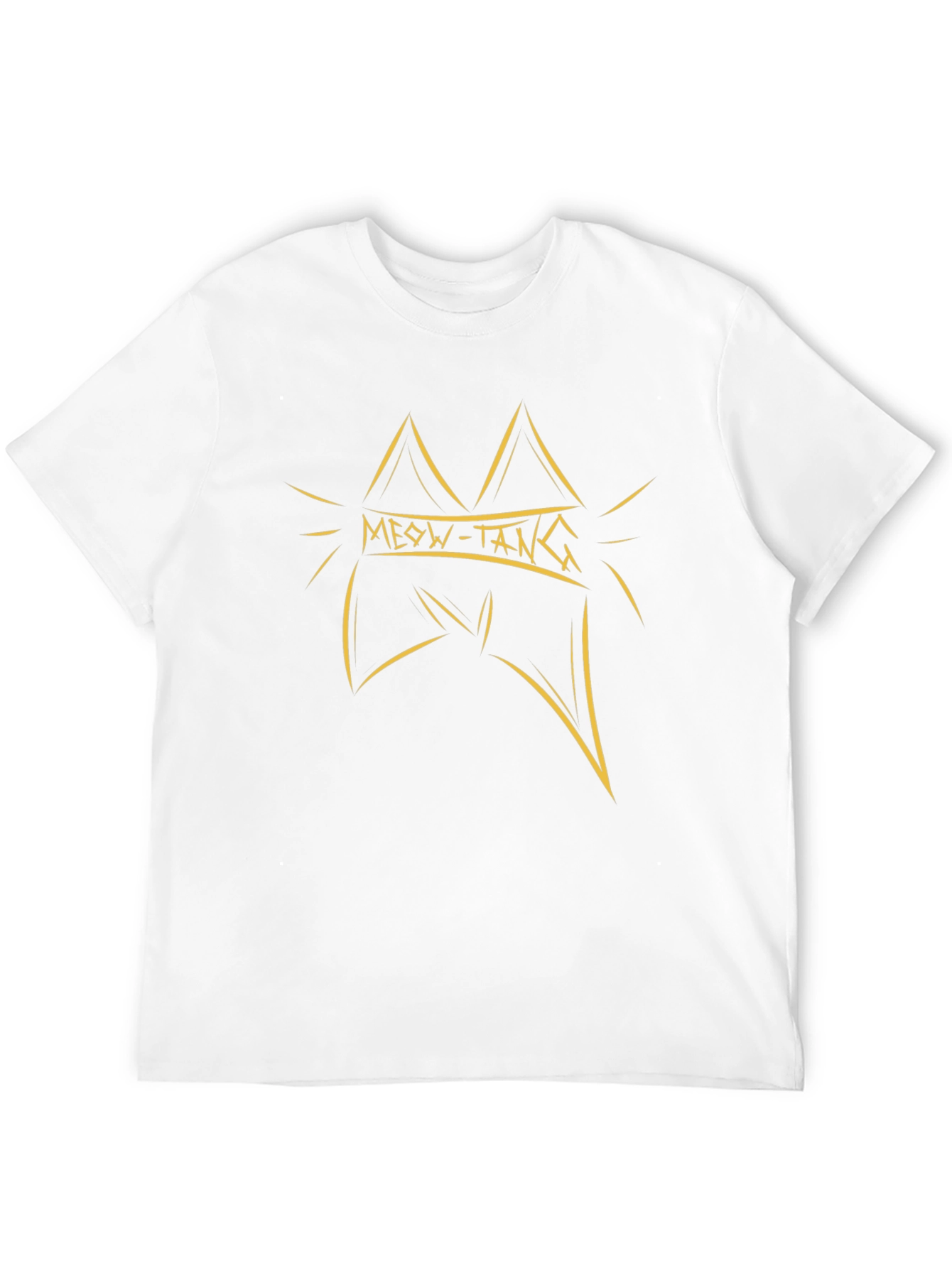 Meow-Tang Black T-Shirt: Cool Cat Design