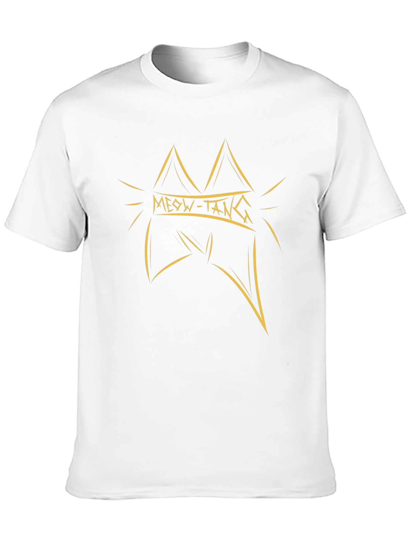 Meow-Tang Black T-Shirt: Cool Cat Design