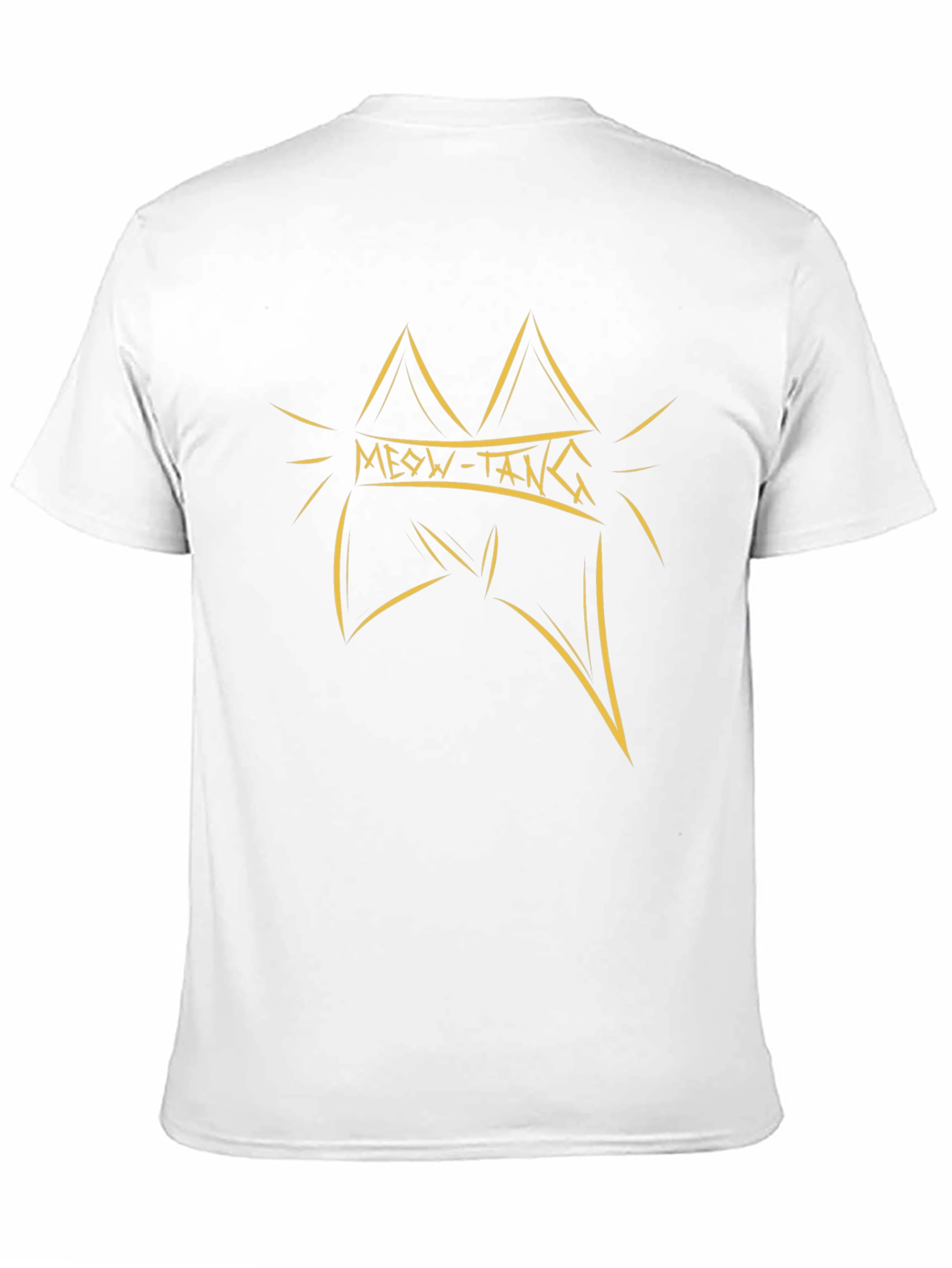 Meow-Tang Black T-Shirt: Cool Cat Design