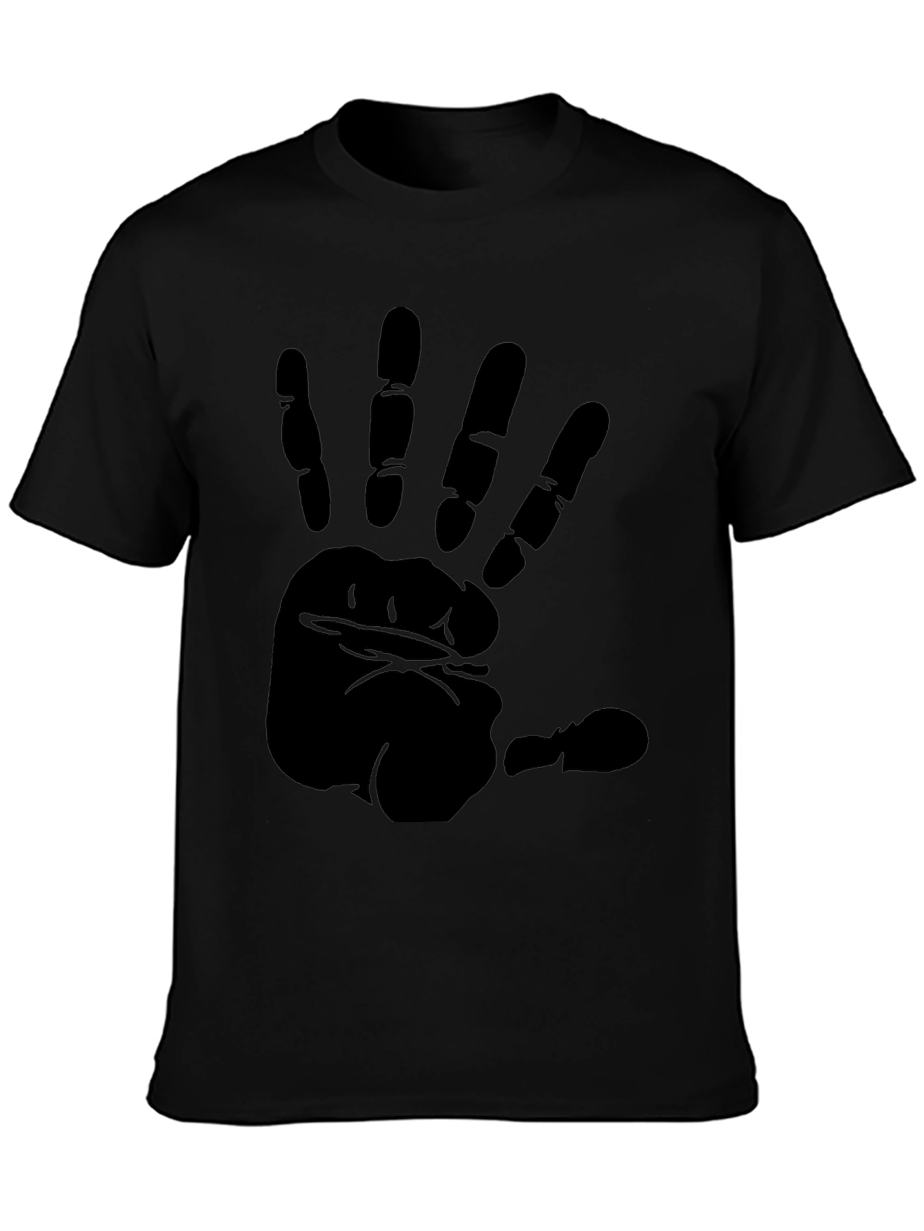 Black Hand Print Graphic Tee