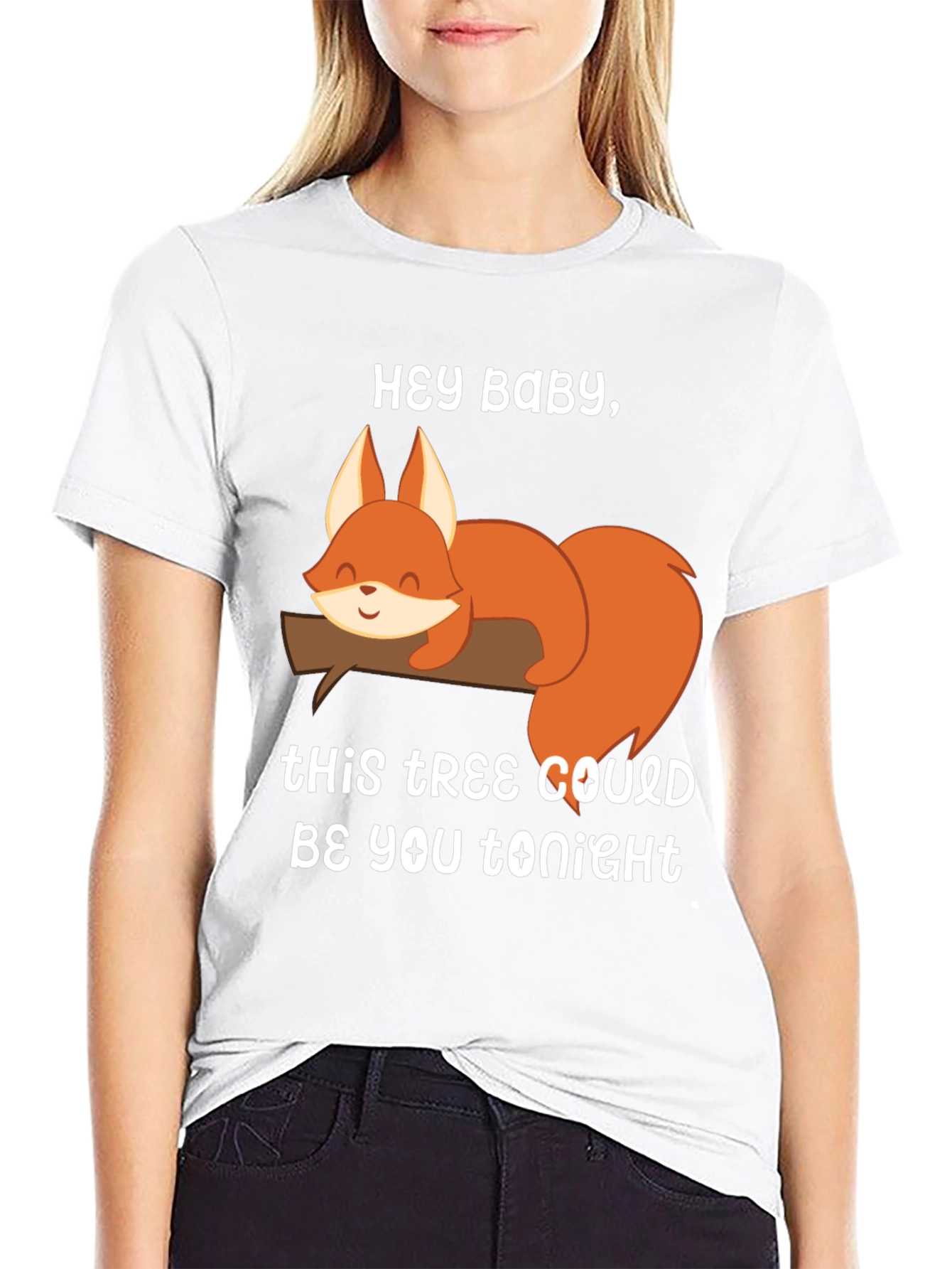 Hey Baby Squirrel T-Shirt - Funny Graphic Tee