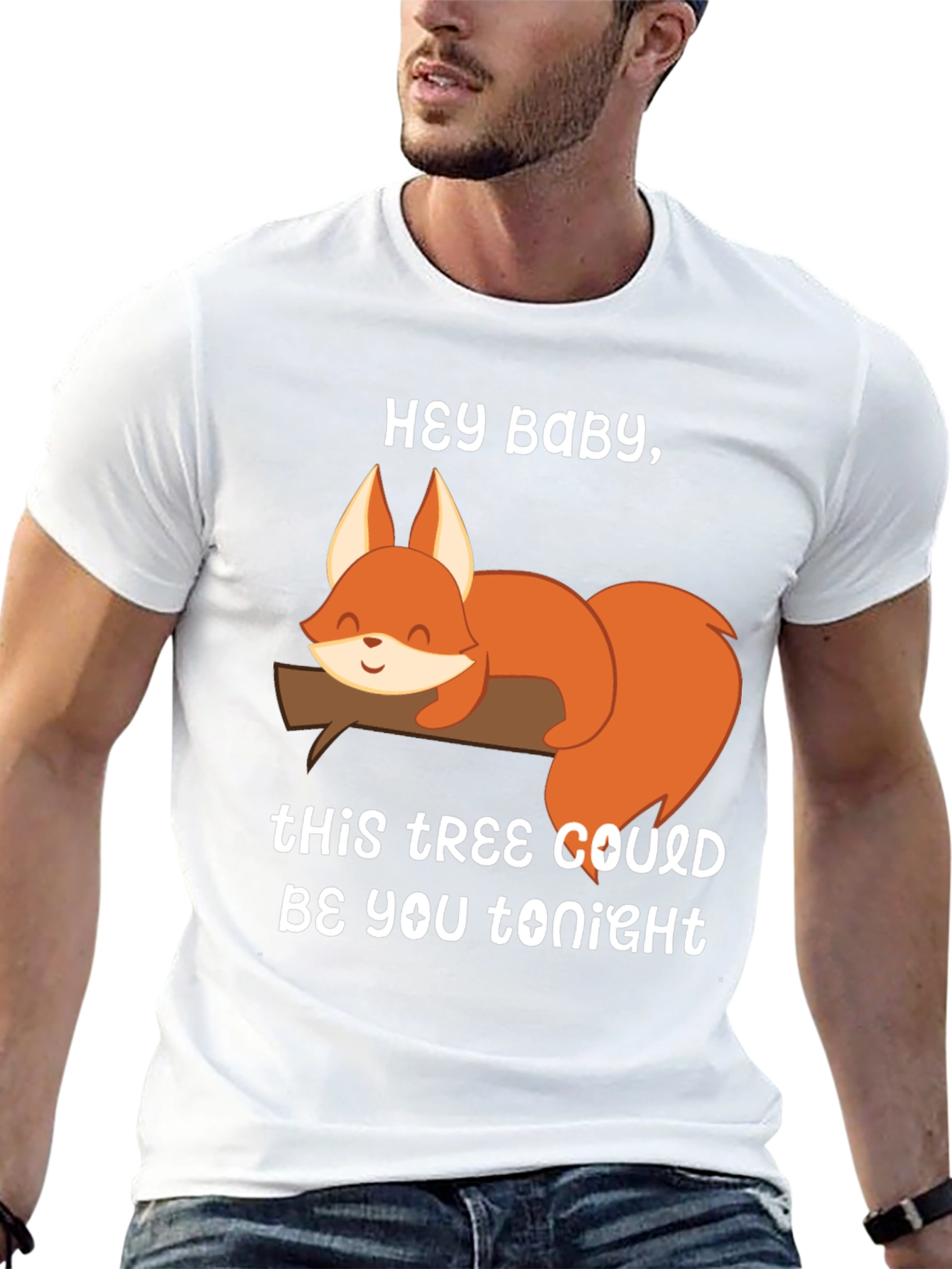Hey Baby Squirrel T-Shirt - Funny Graphic Tee
