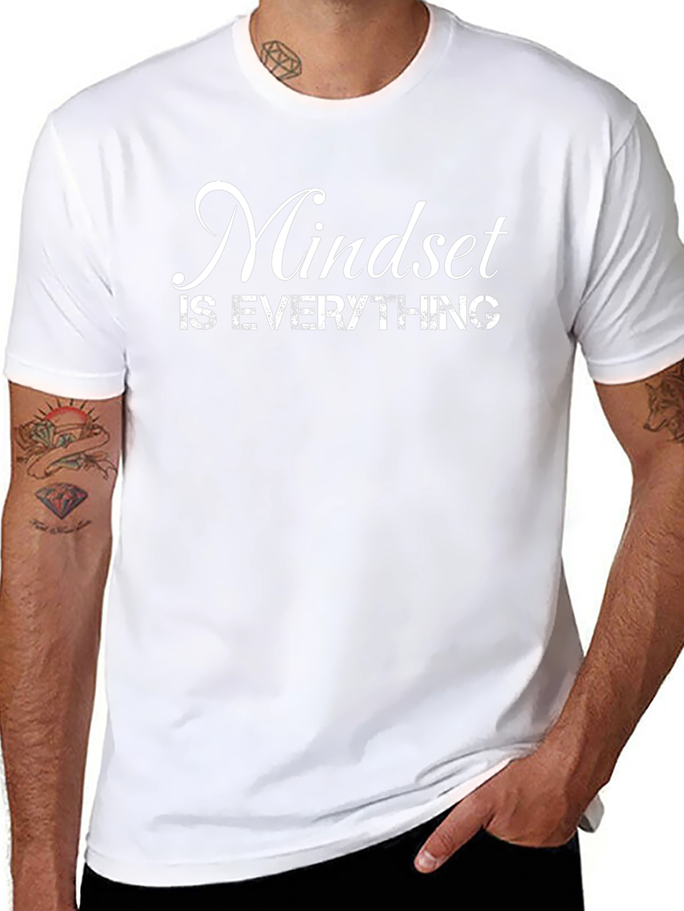 Mindset Is Everything Black Graphic T-Shirt