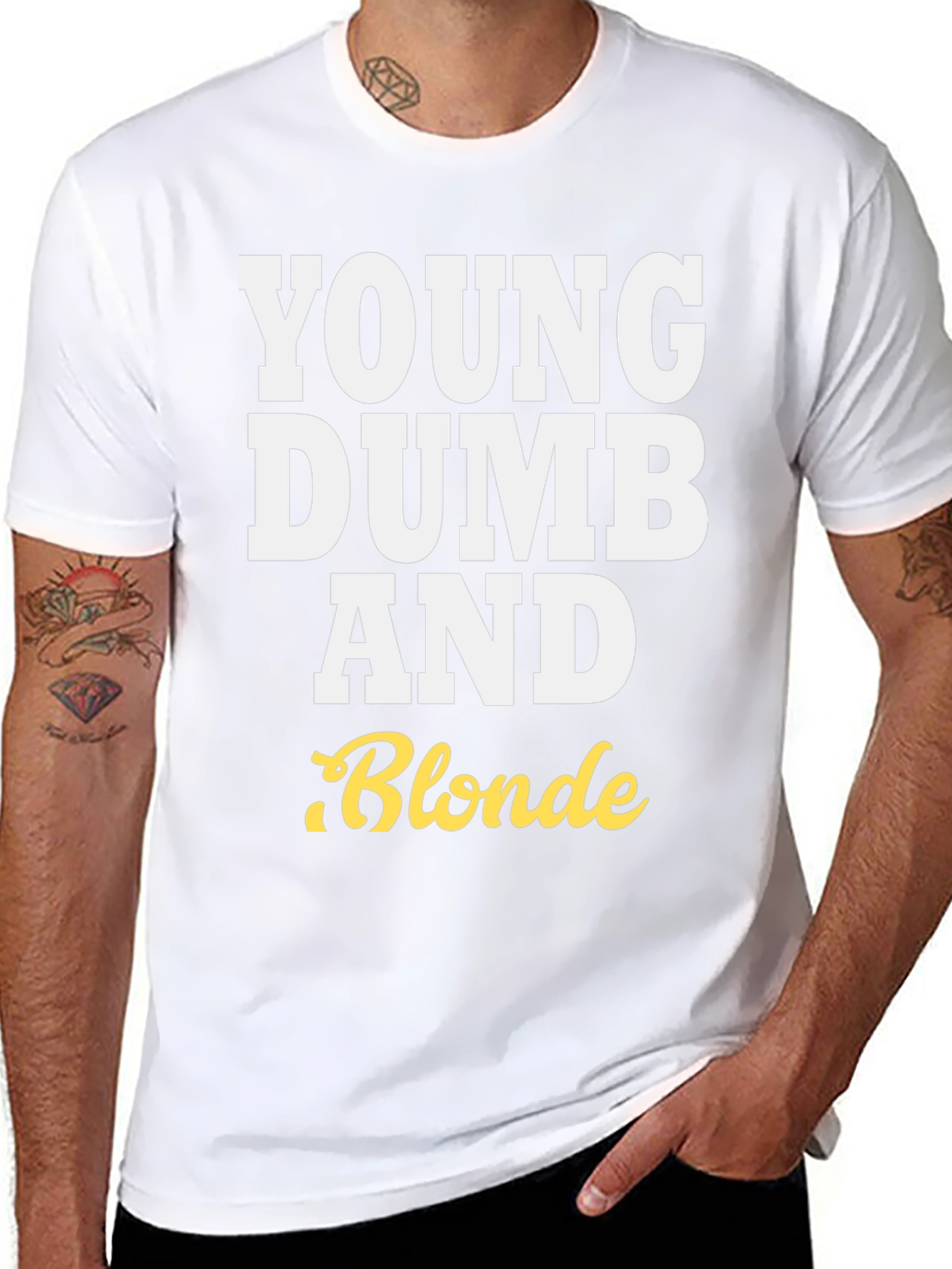 Young Dumb and Blonde T-Shirt - Funny Tee
