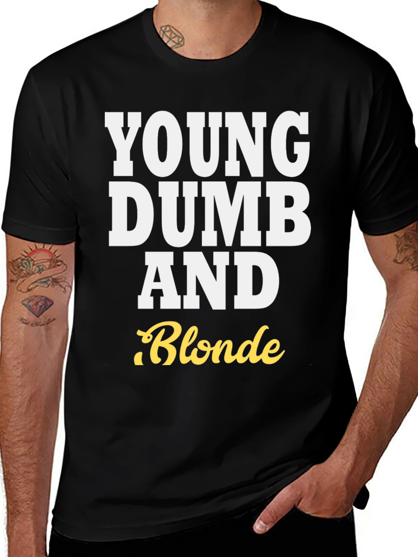 Young Dumb and Blonde T-Shirt - Funny Tee