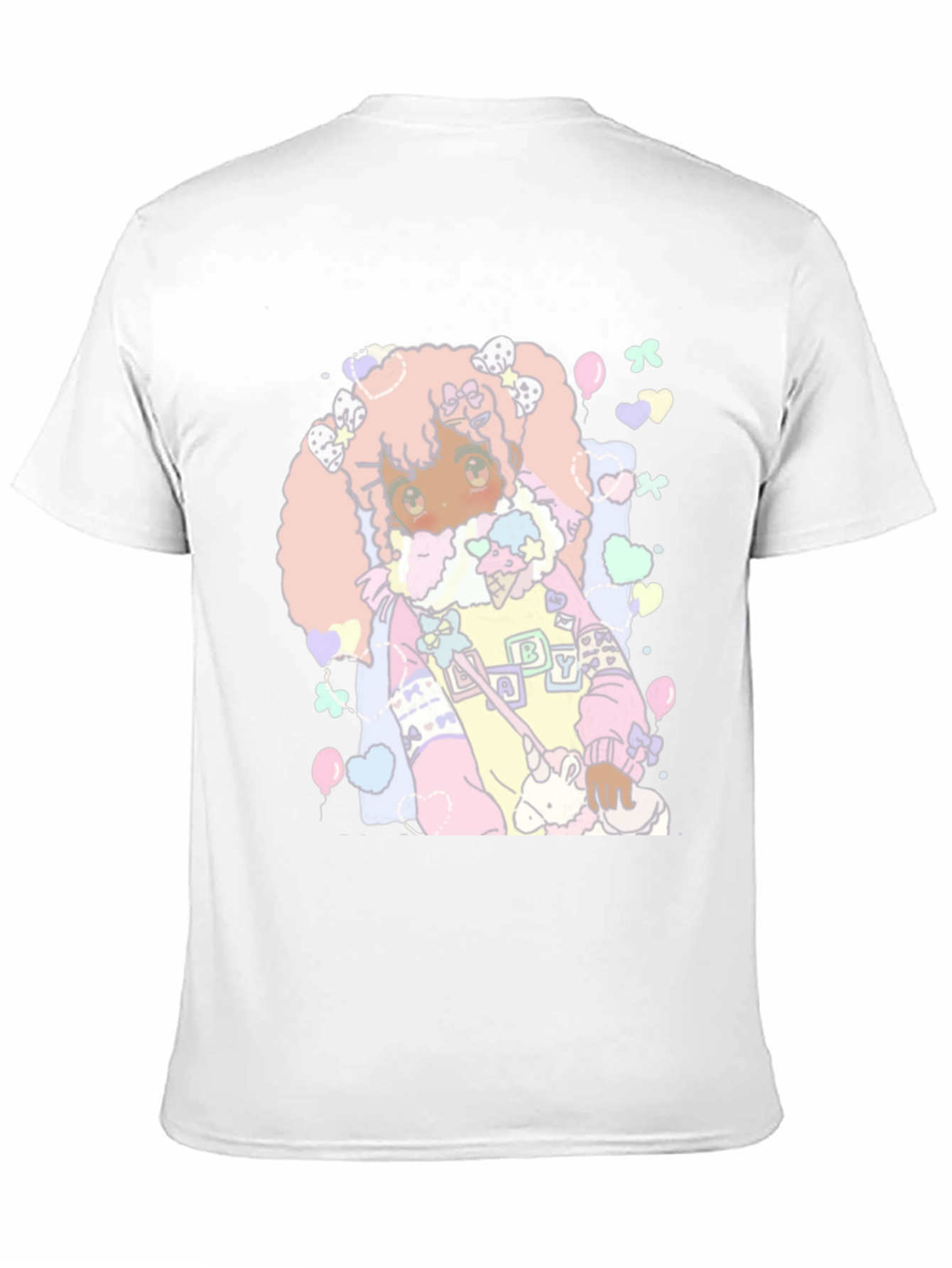 Kawaii Anime Graphic Tee - Pastel Goth Style