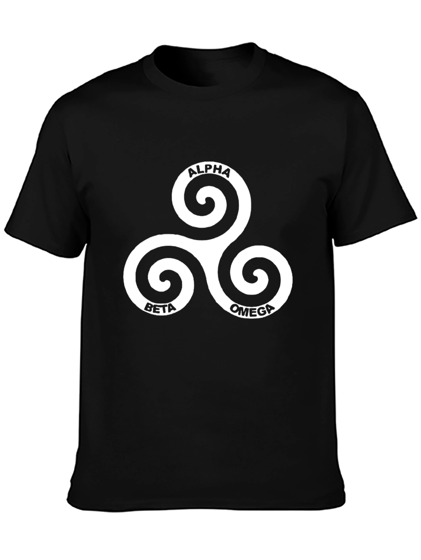 Alpha Beta Omega Spiral Tee - Black