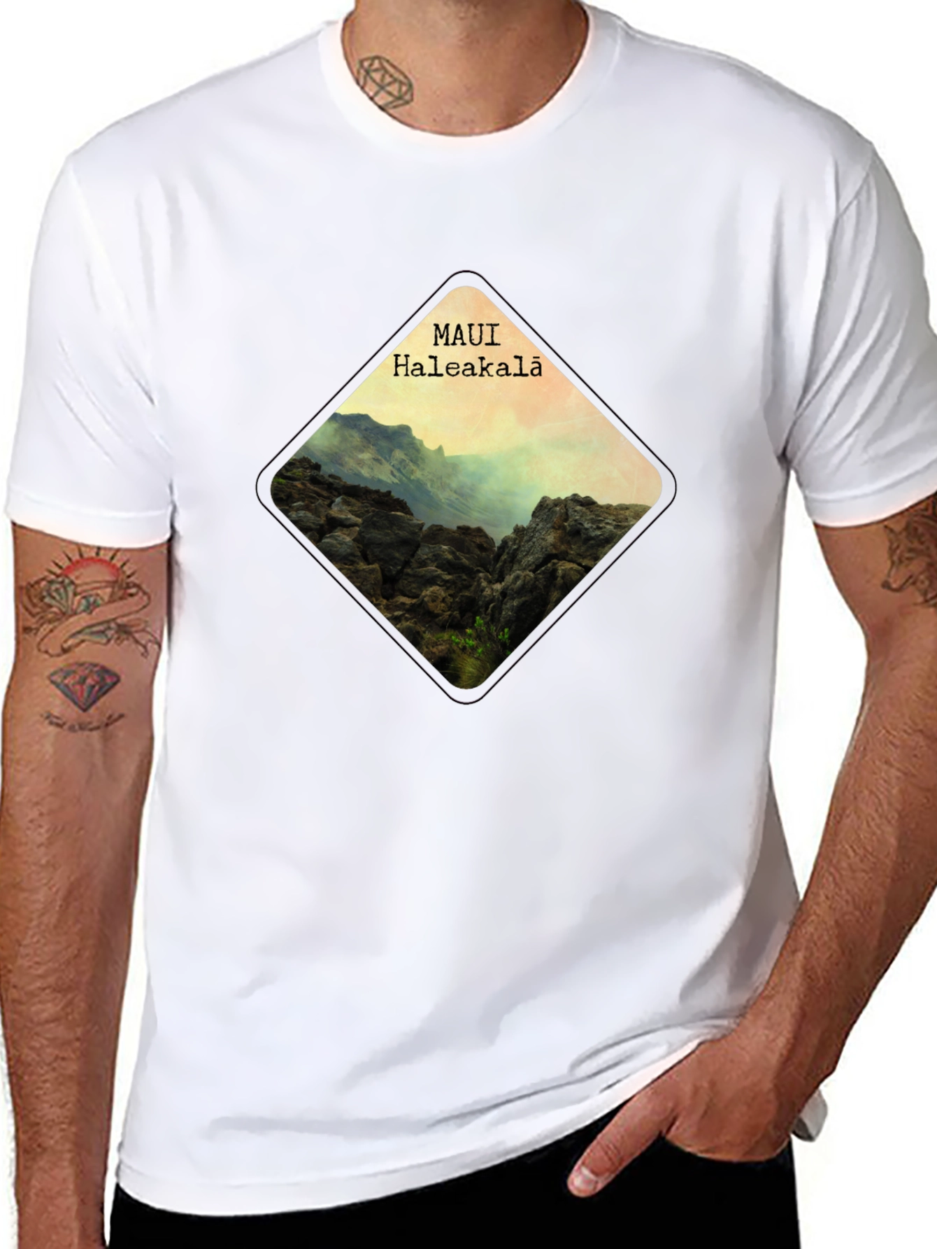 Maui Haleakala Diamond Graphic T-Shirt