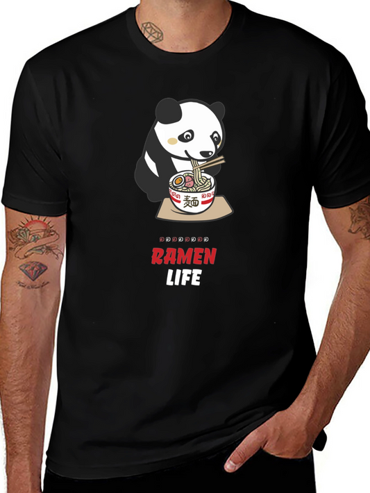 Panda Ramen Life Graphic T-Shirt