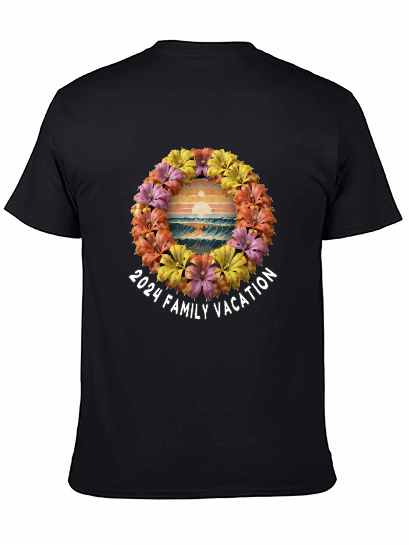 2024 Family Vacation Floral Beach T-Shirt