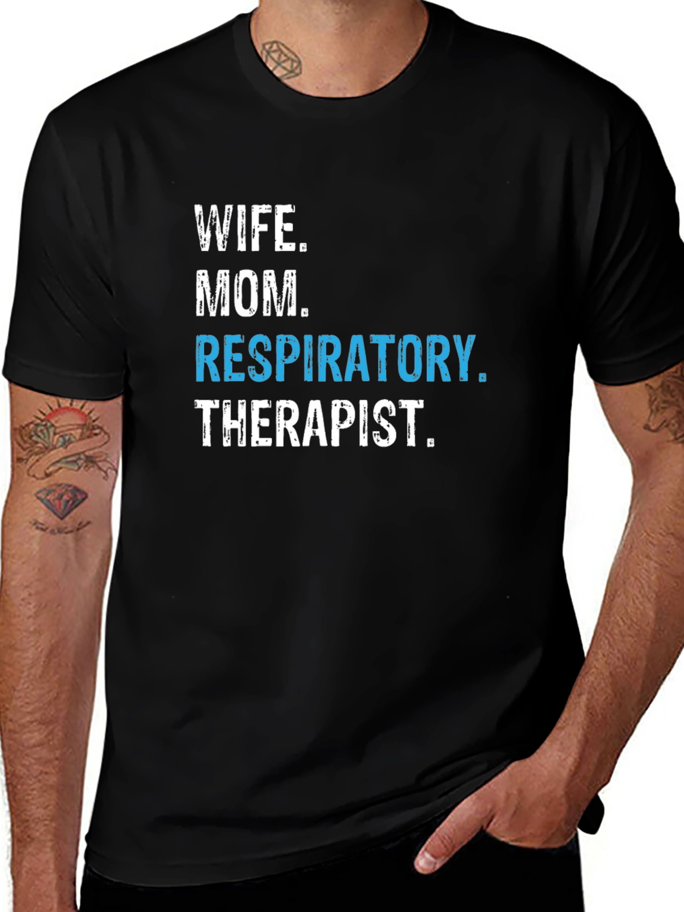 Wife Mom Respiratory Therapist Graphic Tee