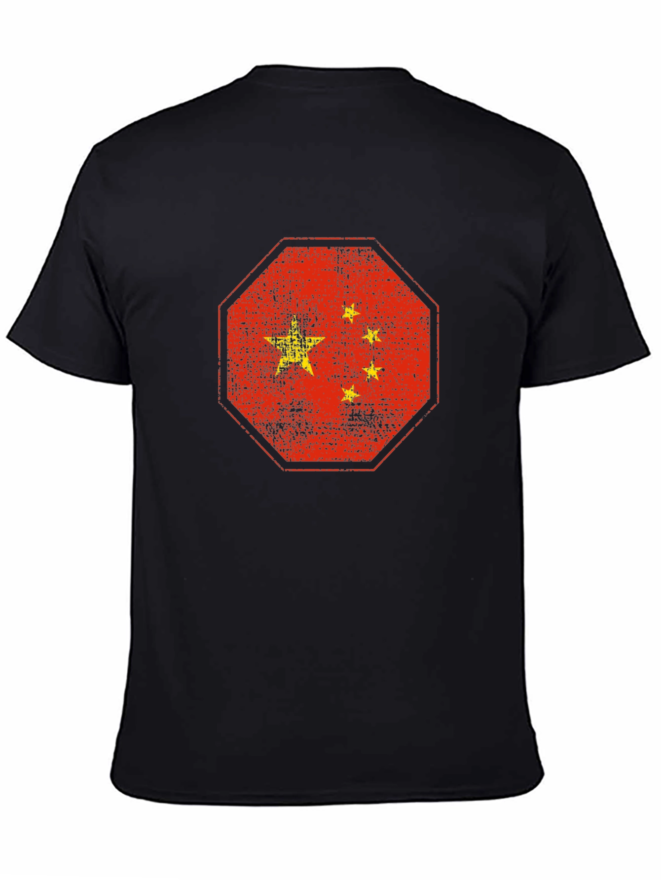 China Flag Graphic T-Shirt - Black