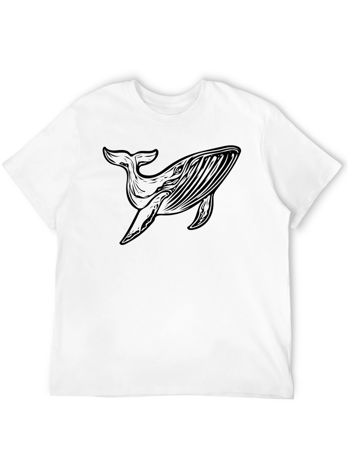 Whale Graphic Tee - Black
