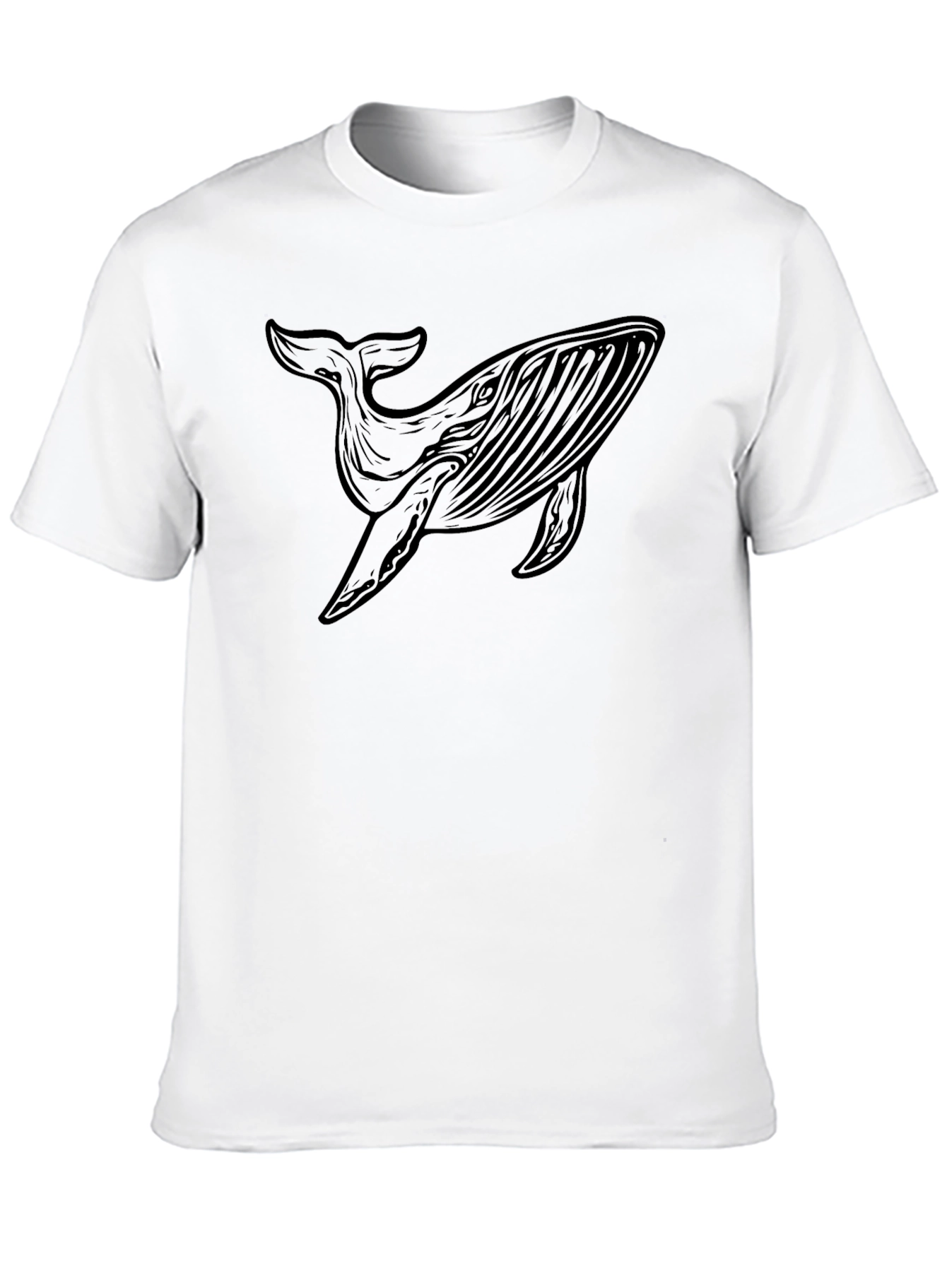 Whale Graphic Tee - Black