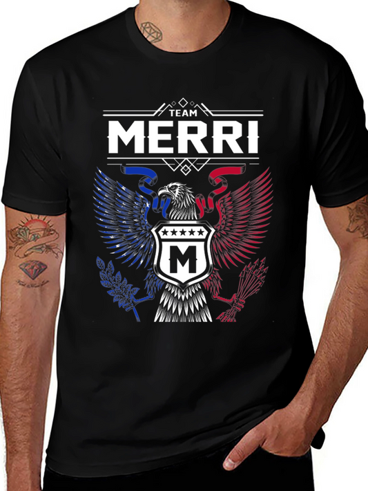 Team Merri Eagle Graphic Black T-Shirt