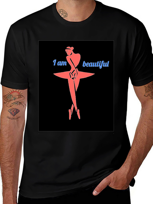 I Am Beautiful Ballerina Black T-Shirt