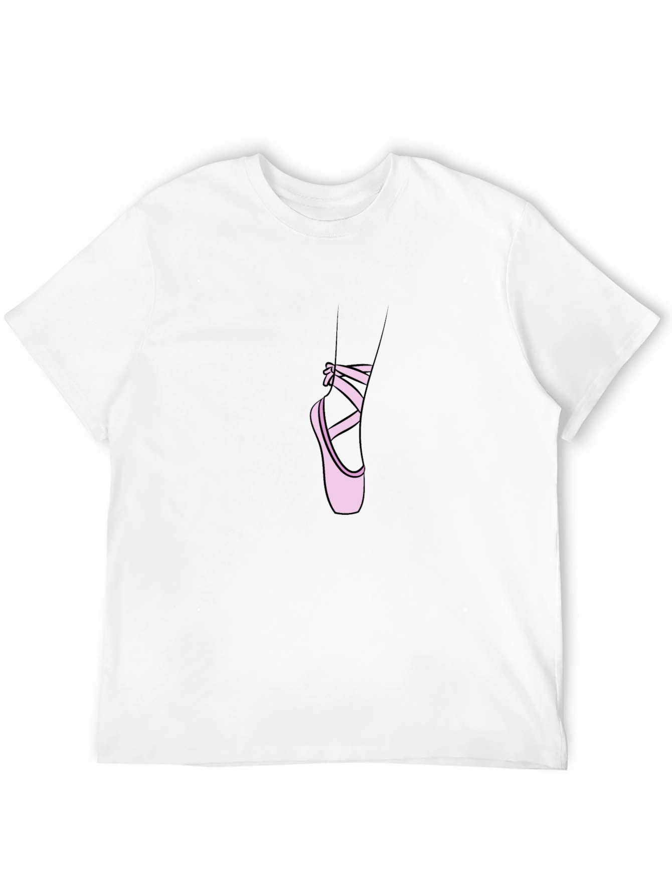 Ballet Shoe Graphic Tee - Stylish Dancer T-Shirt