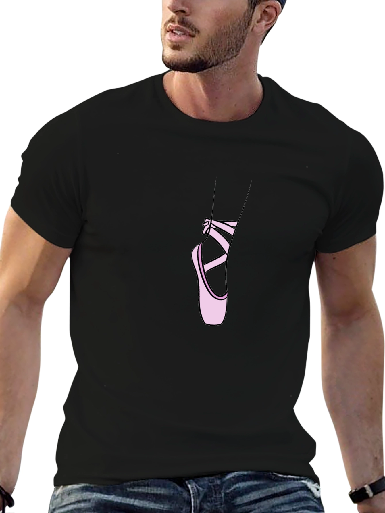 Ballet Shoe Graphic Tee - Stylish Dancer T-Shirt