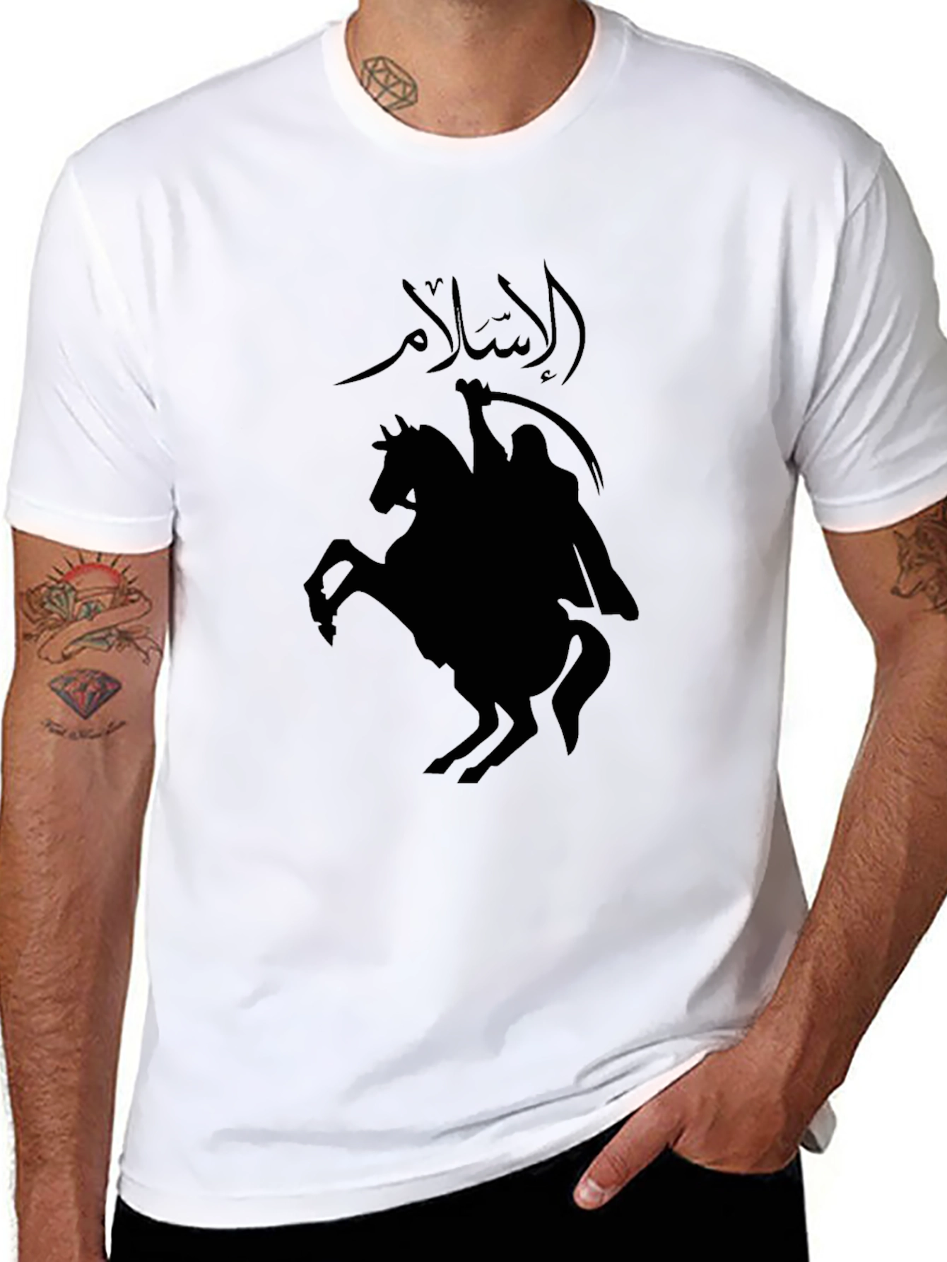 Islam Warrior Graphic Black T-Shirt