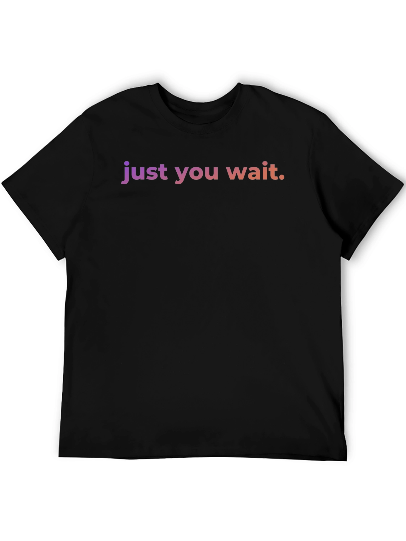 Just You Wait Graphic Tee - Black Casual Shirt
