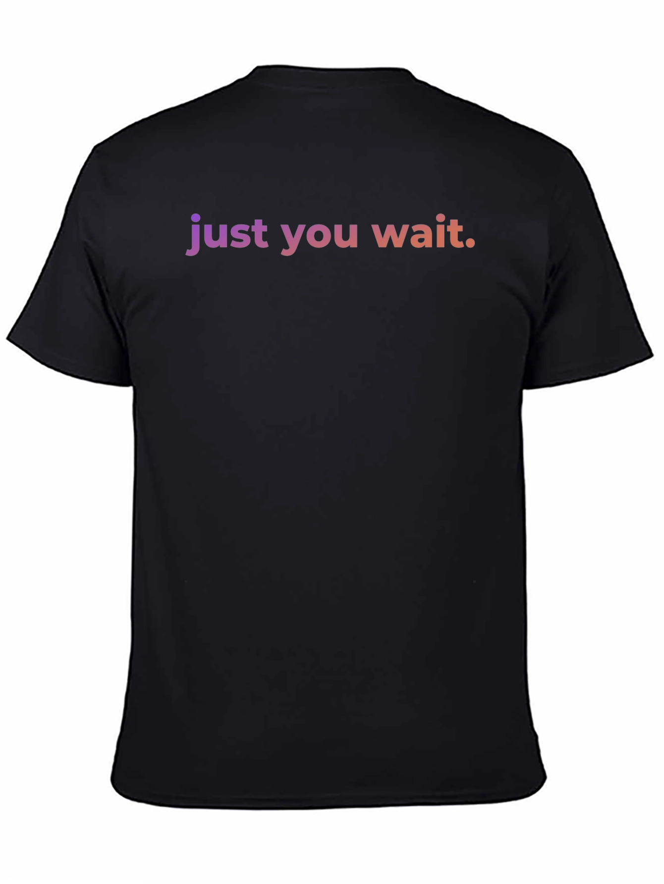 Just You Wait Graphic Tee - Black Casual Shirt