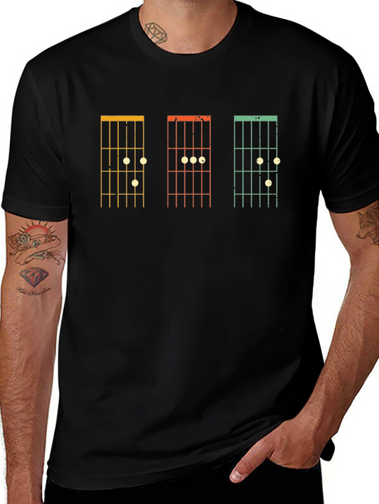 Guitar Chord Diagram Graphic Tee - Black