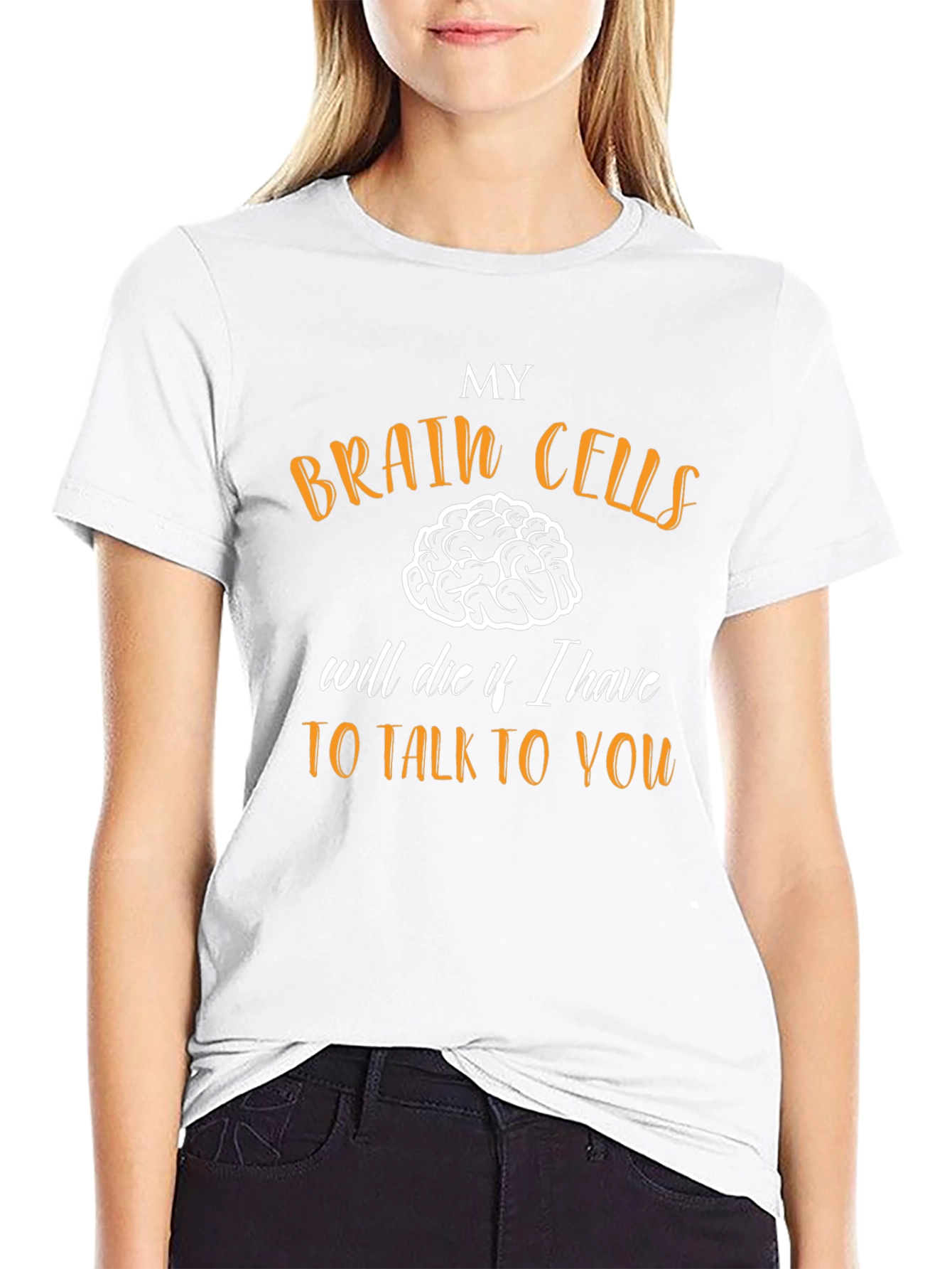 Funny Brain Cells Graphic Novelty T-Shirt