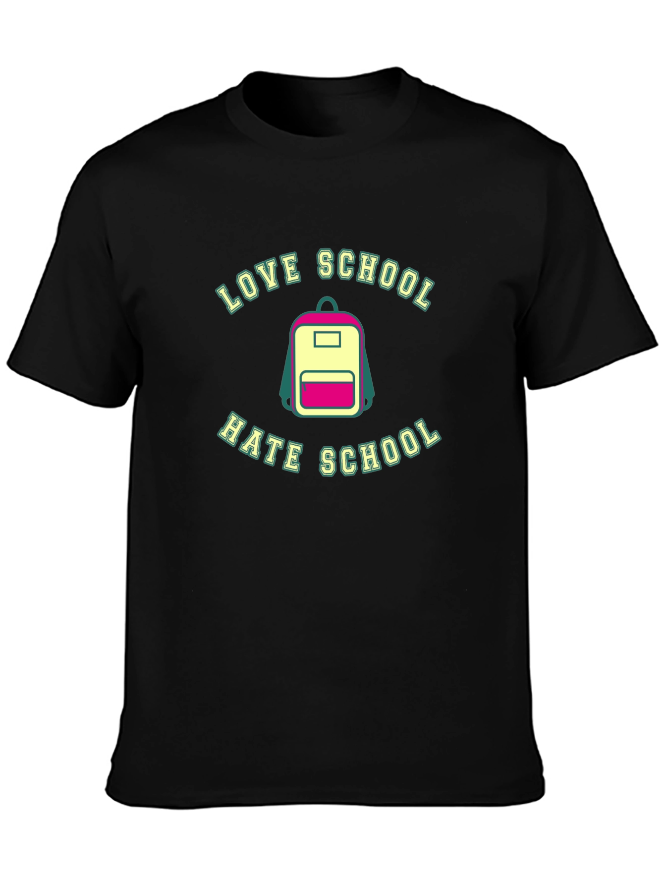 Love Hate School Backpack T-Shirt - Back to School