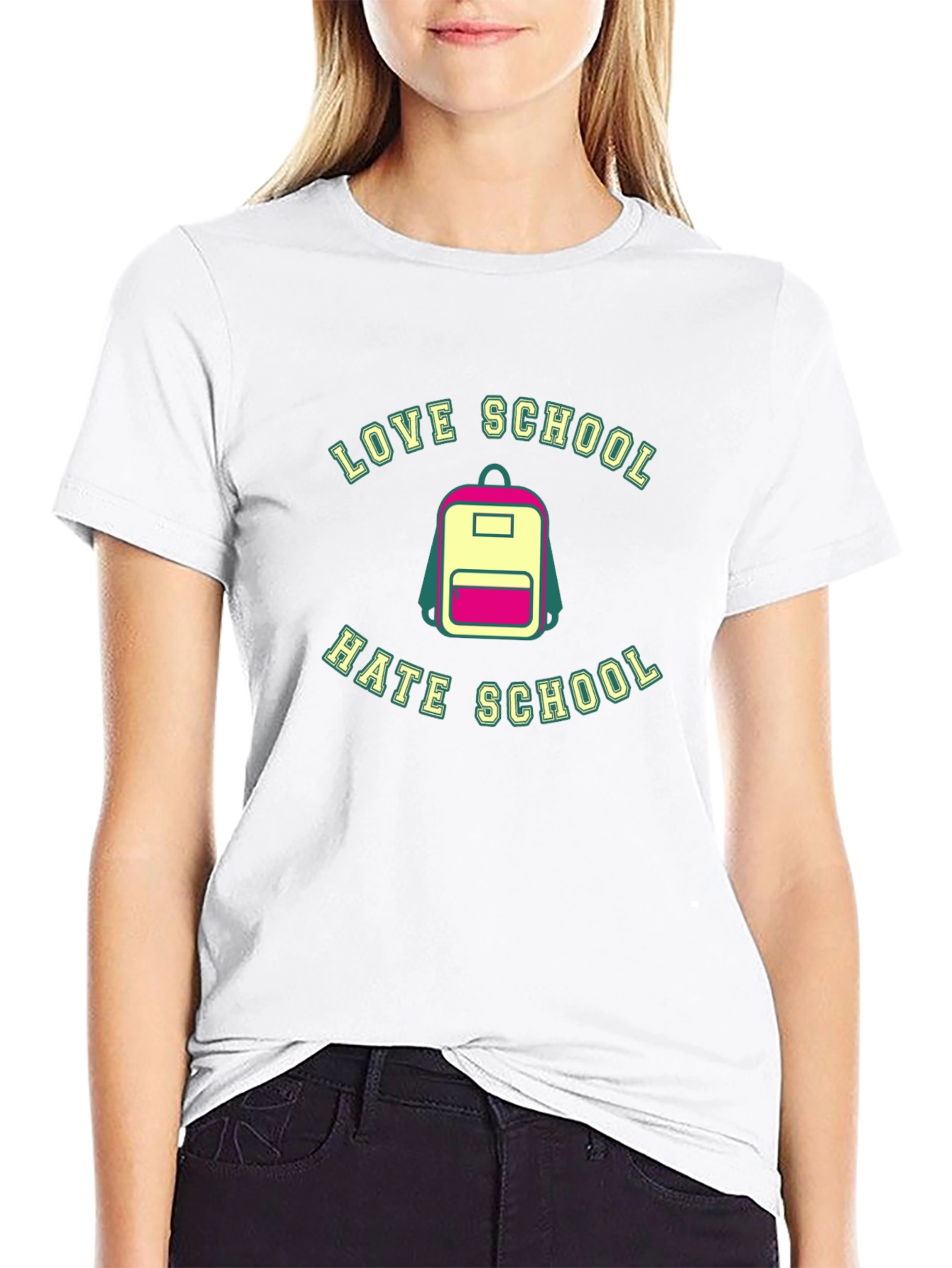Love Hate School Backpack T-Shirt - Back to School