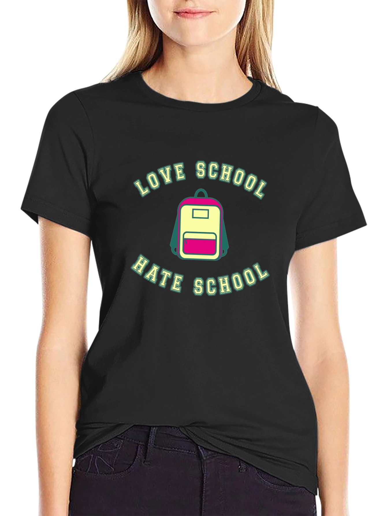 Love Hate School Backpack T-Shirt - Back to School