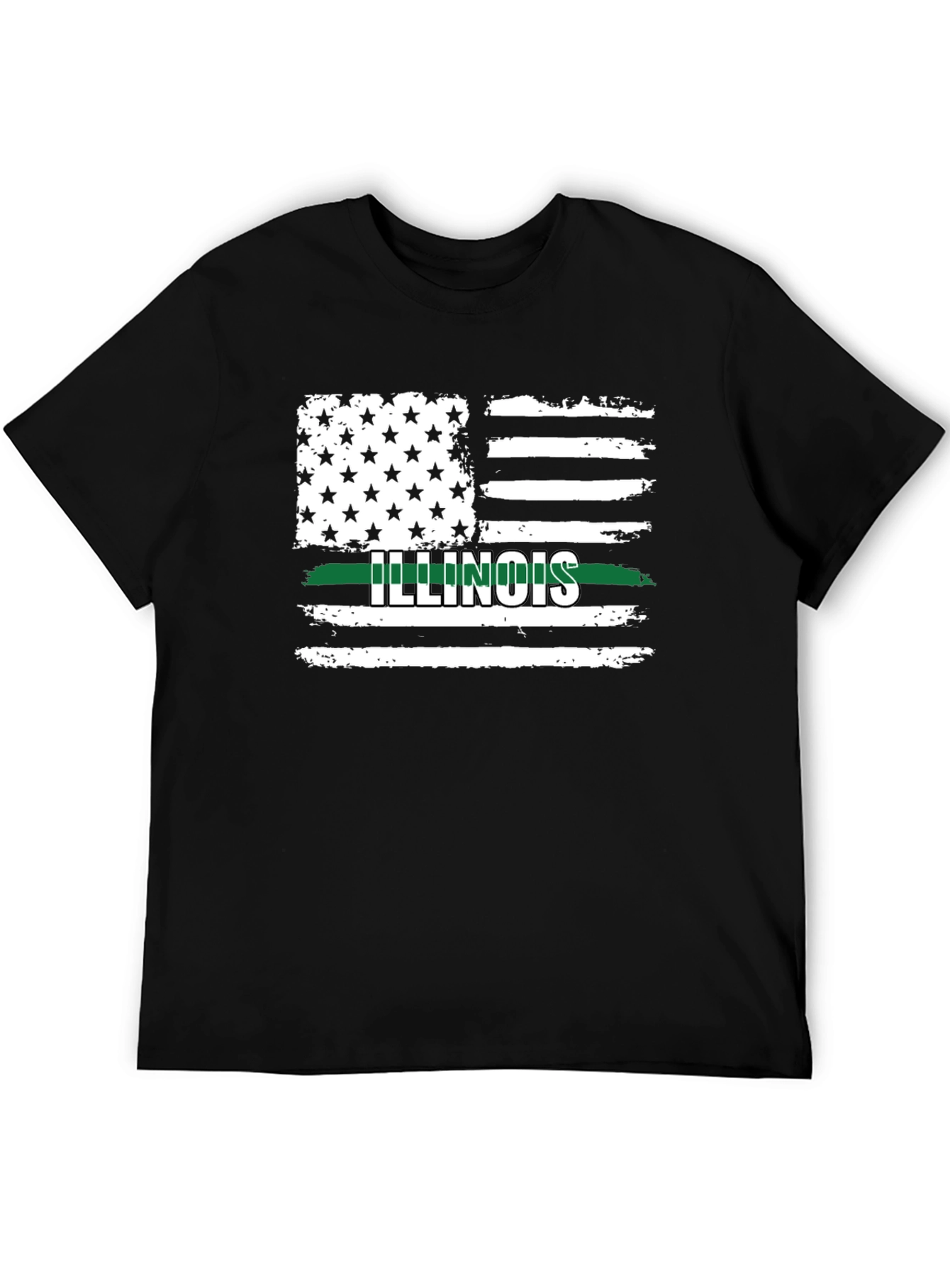 Illinois Flag T-Shirt - Thin Green Line