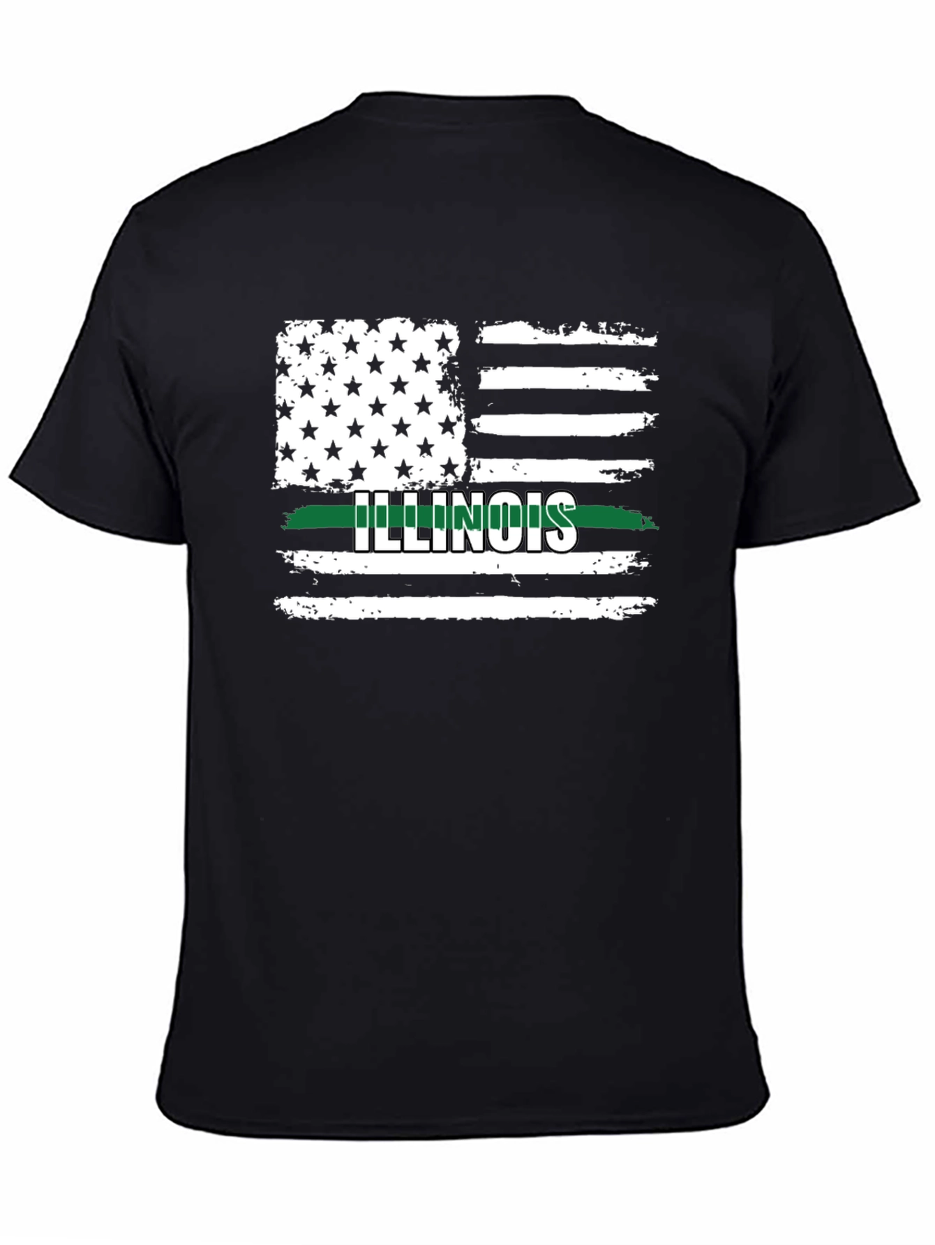 Illinois Flag T-Shirt - Thin Green Line