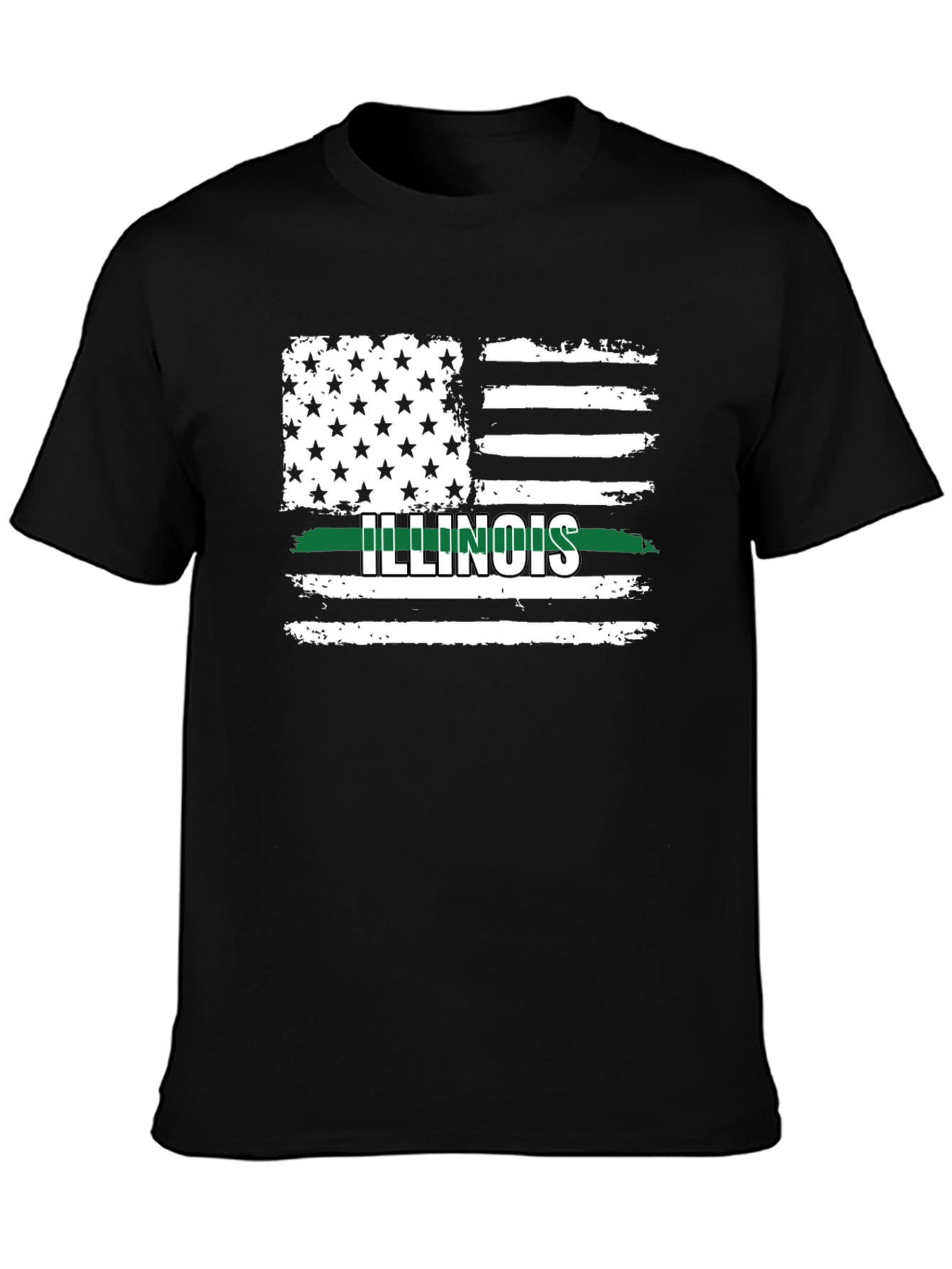 Illinois Flag T-Shirt - Thin Green Line